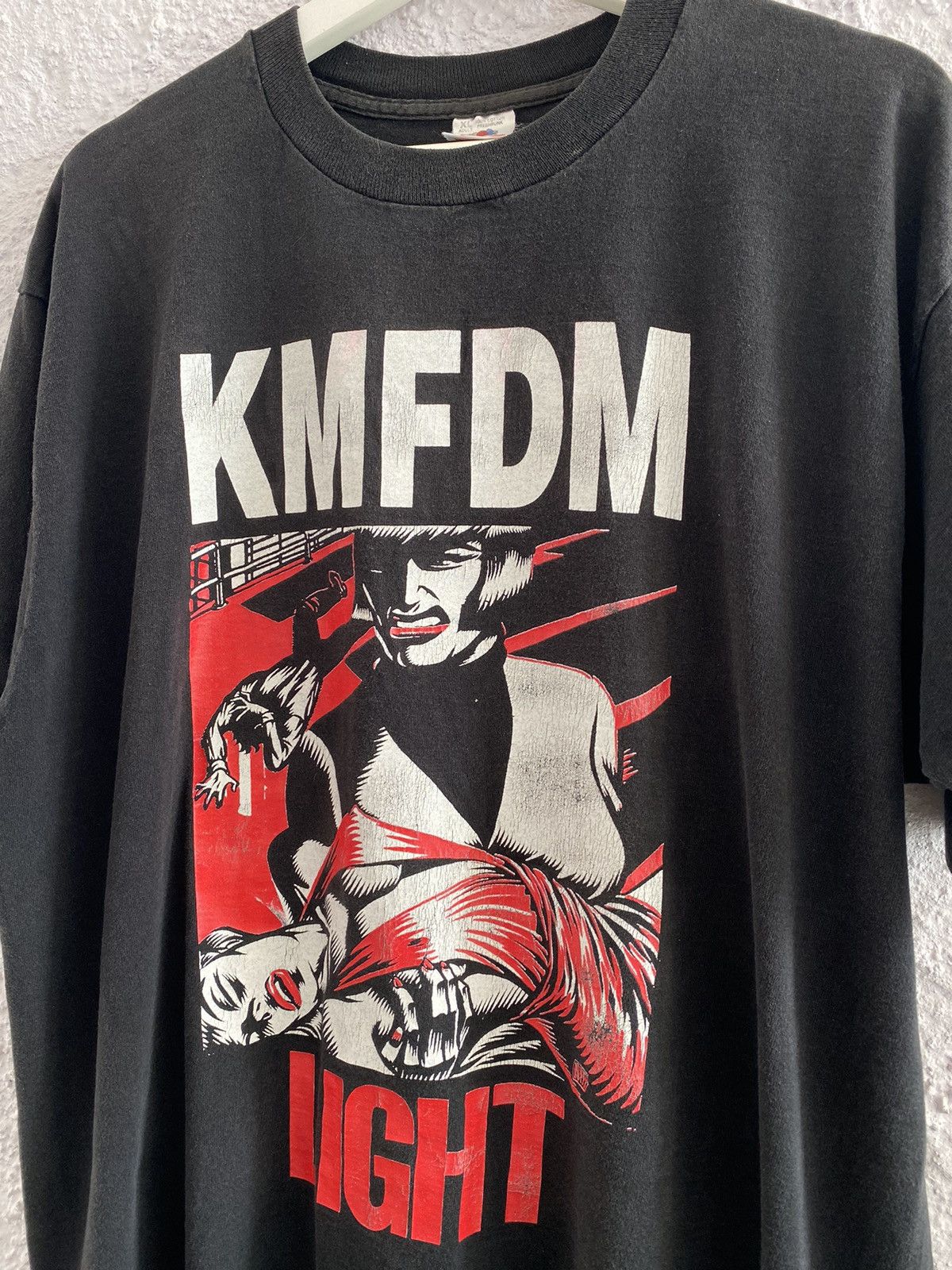 Band Tees Vintage 90s KMFDM Light Band Tee Size US XL / EU 56 / 4 - 1 Thumbnail