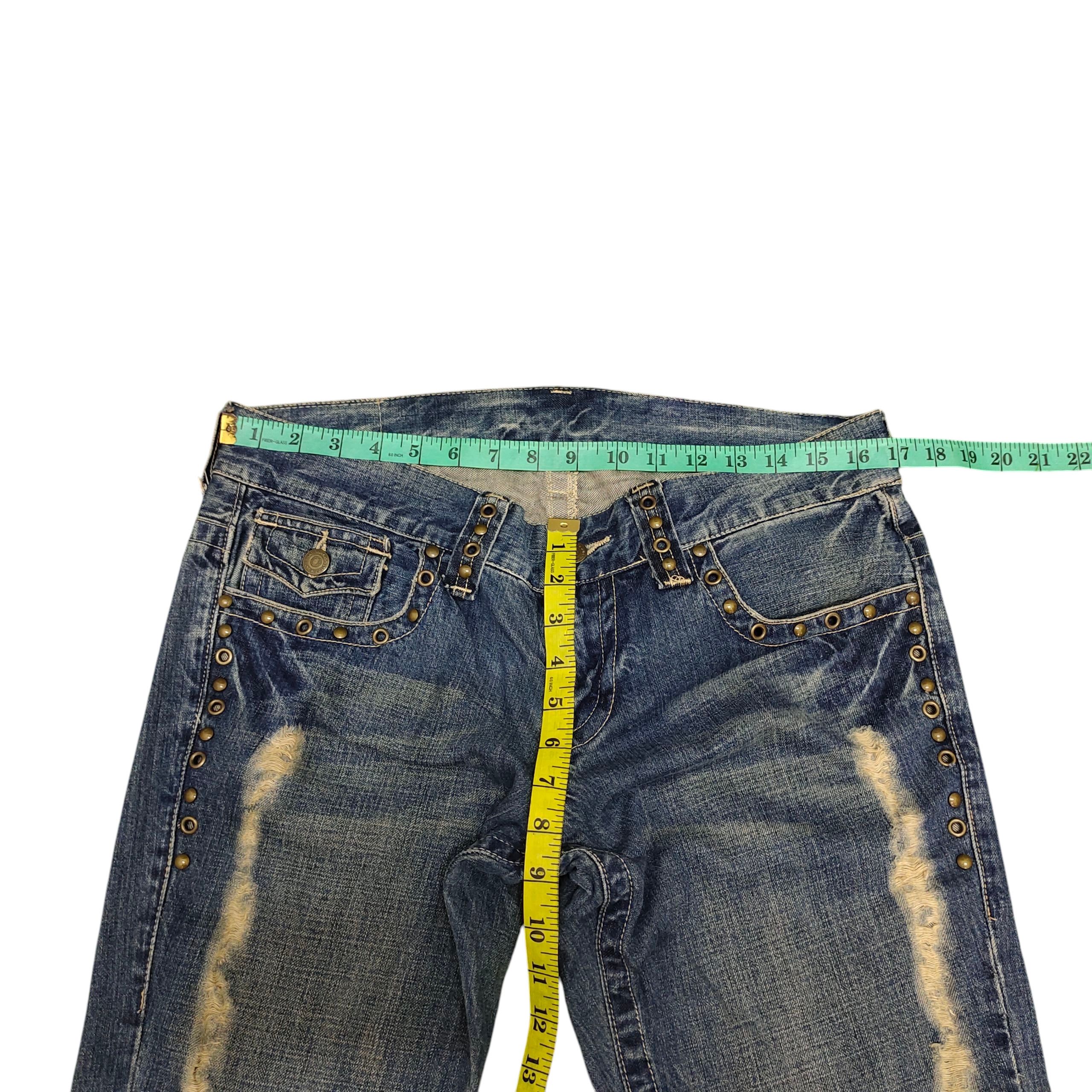 Tornado Mart Flare Jeans Tornado Mart Studded Embroider Distress Bootcut Size US 33 - 17 Thumbnail