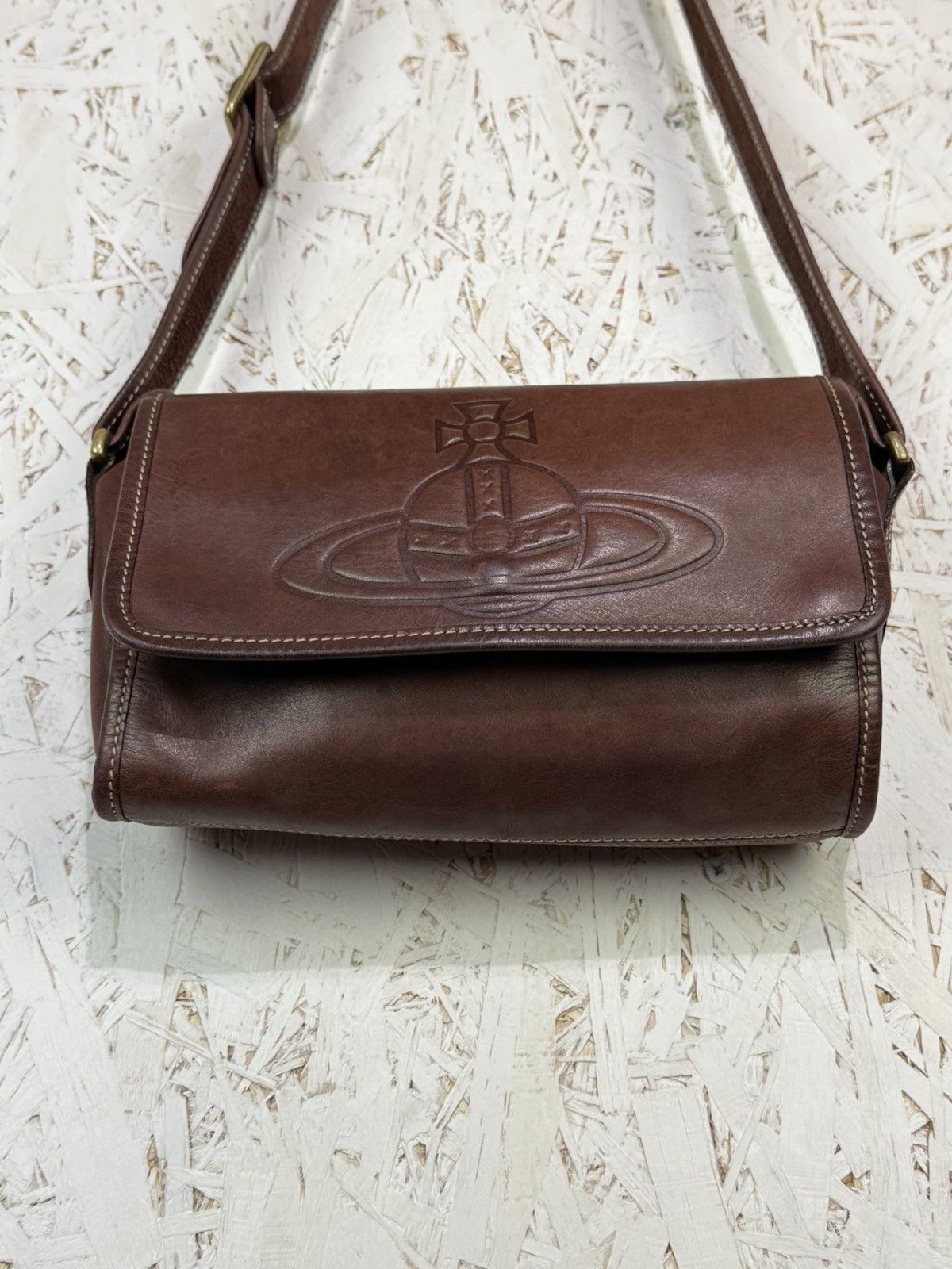 Vivienne Westwood Vivienne Westwood Gold Label Embossed Leather Shoulder Bag Size ONE SIZE - 5 Thumbnail