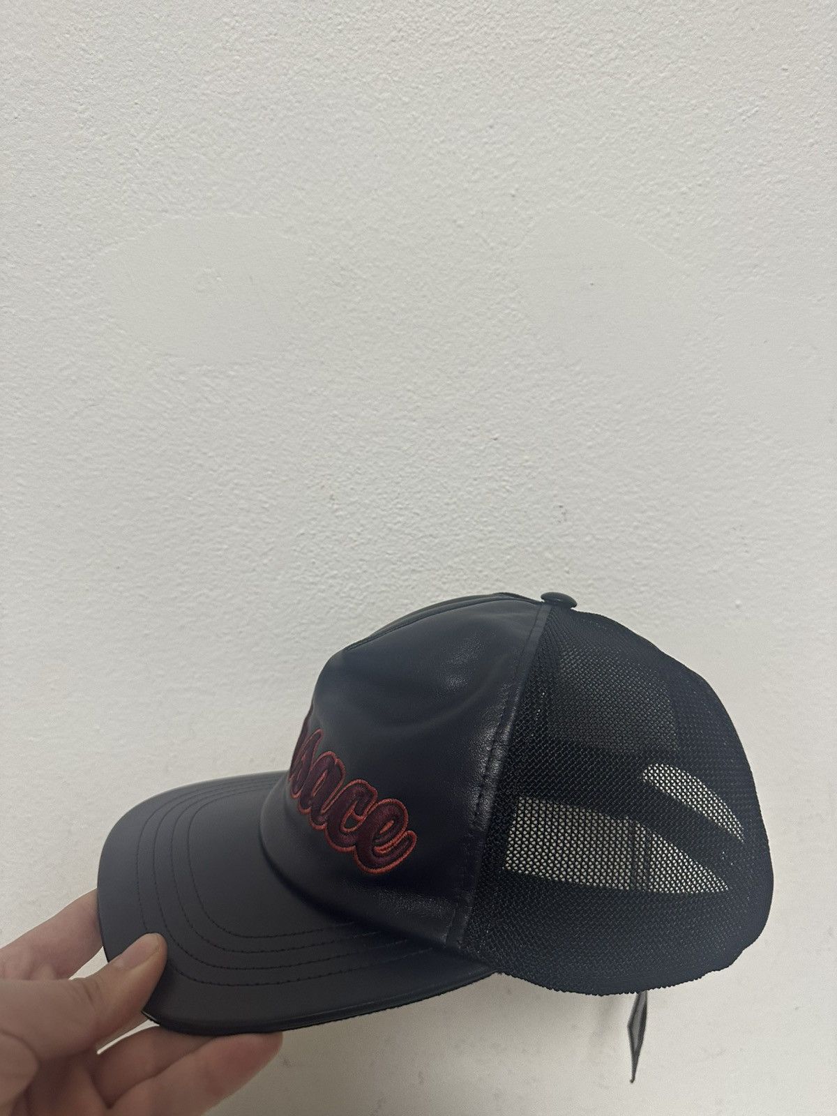 Versace Versace Leather Logo Trucker Hat Size ONE SIZE - 10 Thumbnail