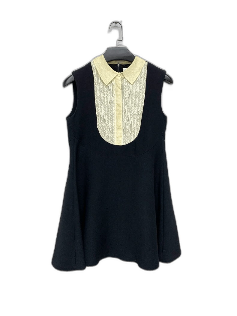 Dior Christian Dior Classic Black Dress with Peter Pan Collar Size US 40 / EU 56 - 1 Thumbnail