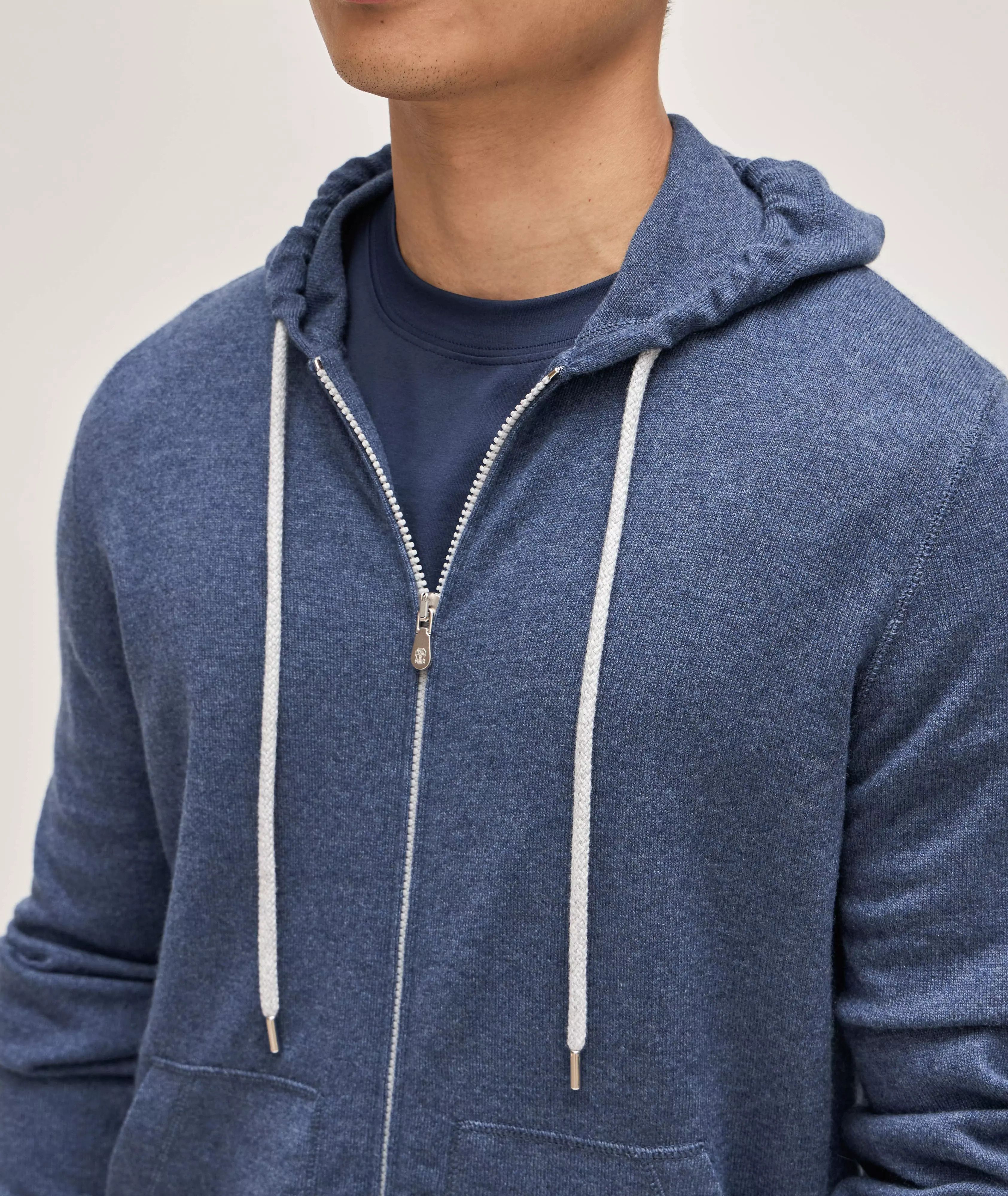 Brunello Cucinelli o1w1db10125 Full-Zip Cashmere Zip Cardigan in Blue Size US S / EU 44-46 / 1 - 4 Thumbnail