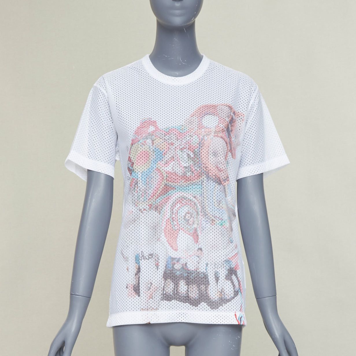 Comme des Garcons COMME DES GARCONS HOMME PLUS SS2018 Mona Luison graphic print mesh tshirt S Size US S / EU 44-46 / 1 - 1 Thumbnail