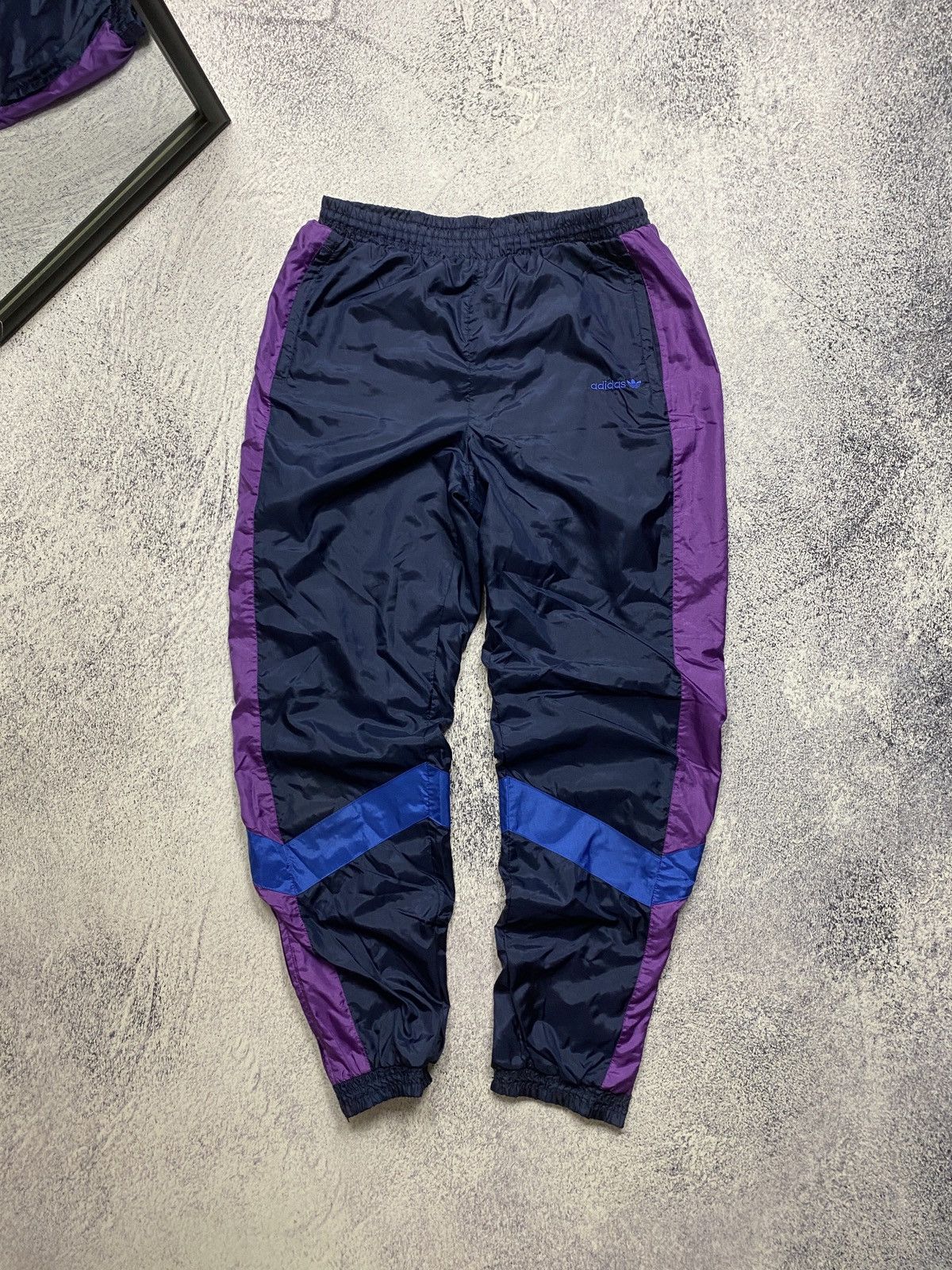 Adidas × Vintage Vintage Adidas Multicolour Nylon Tracksuit Set Jacket Pants Size US M / EU 48-50 / 2 - 13 Thumbnail