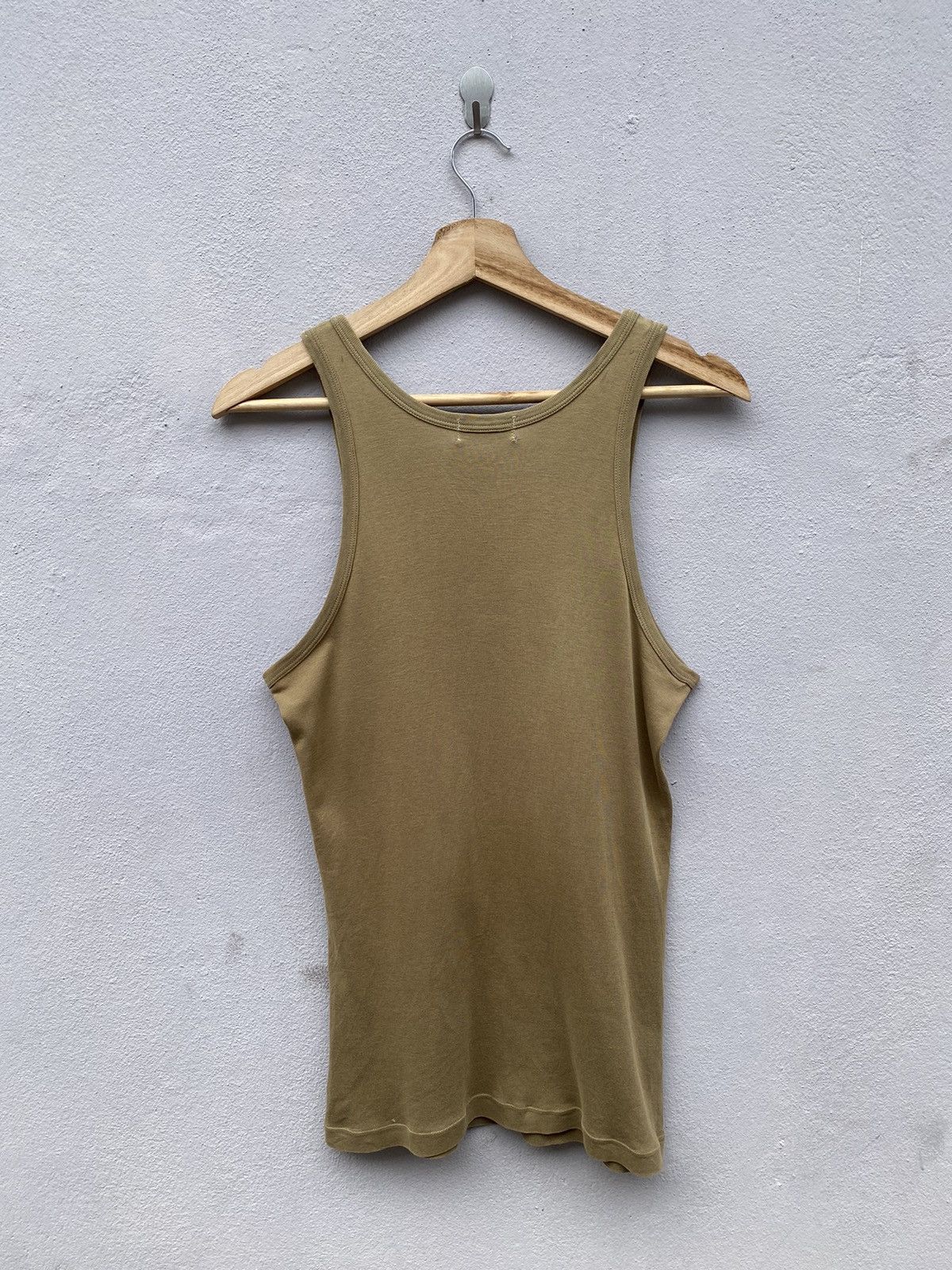 Vintage HELMUT LANG Archival Sportwear Olive Tank Top - Tops