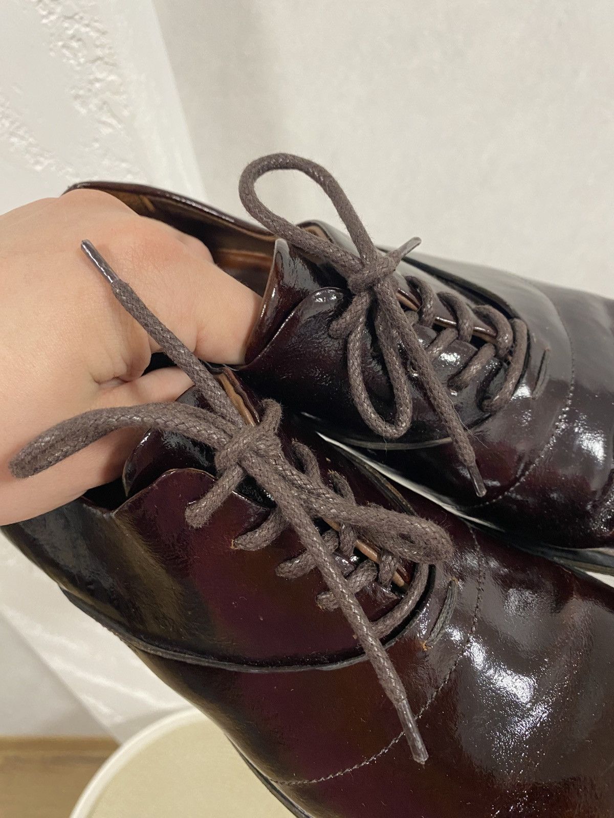 A.S.98 A.S.98 burgundy patent Leather Avantgarde Shoes Size: 42 Size US 9 / EU 42 - 5 Thumbnail