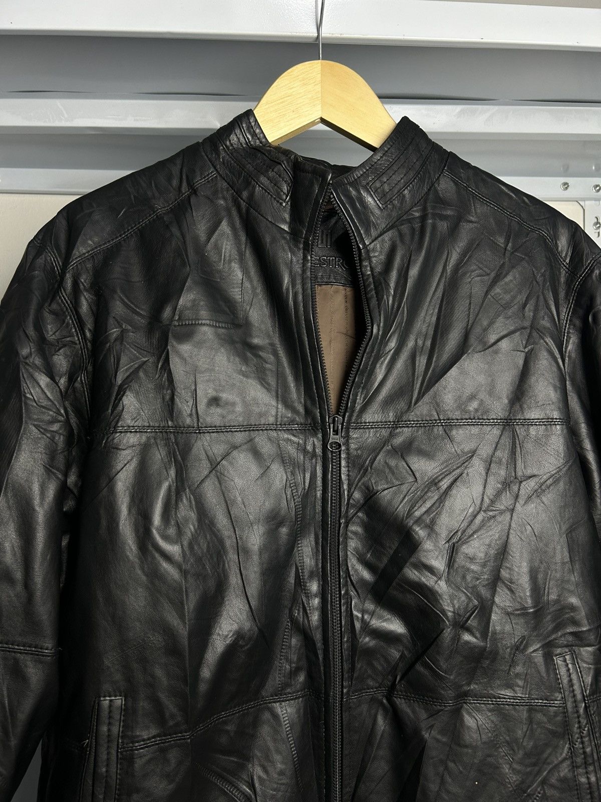 Japanese Brand VINTAGE 2005 MAESTRO LATHER JACKET Size US L / EU 52-54 / 3 - 4 Thumbnail
