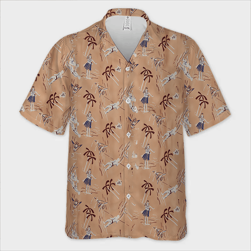 The Unbranded Brand × Vintage Cameo Printed Blend Bowling Shirt Size US L / EU 52-54 / 3 - 2 Thumbnail