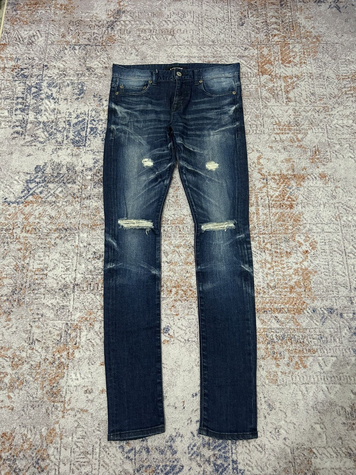 JACKROSE Jackrose Japan Distressed Skinny Jeans Size US 30 / EU 46 - 2 Thumbnail