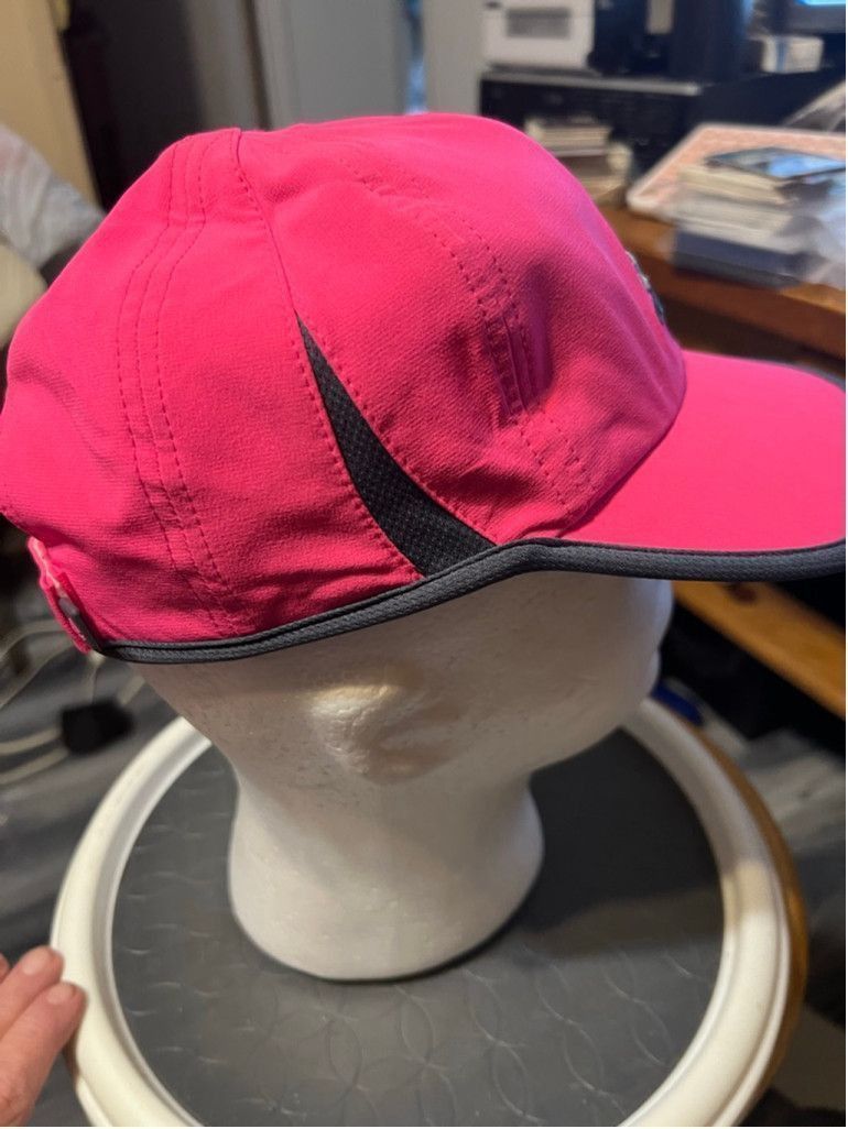Adidas Women's Adidas Adizero Climacool Pink Gray Running Hat Size ONE SIZE - 4 Thumbnail