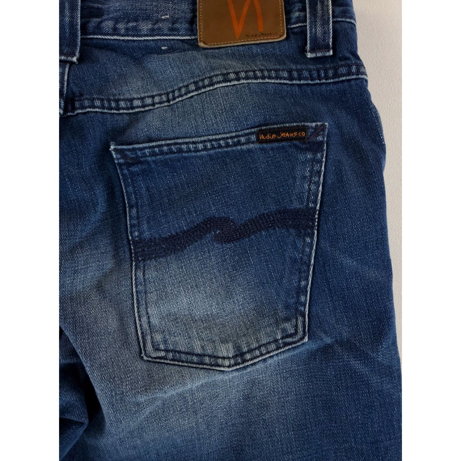 Vintage **Nudie Blue Grim Tim Mens Straight Jeans 37** User: Nudie Blue Grim Tim Mens Straight Jeans 37 Size US 37 - 7 Thumbnail