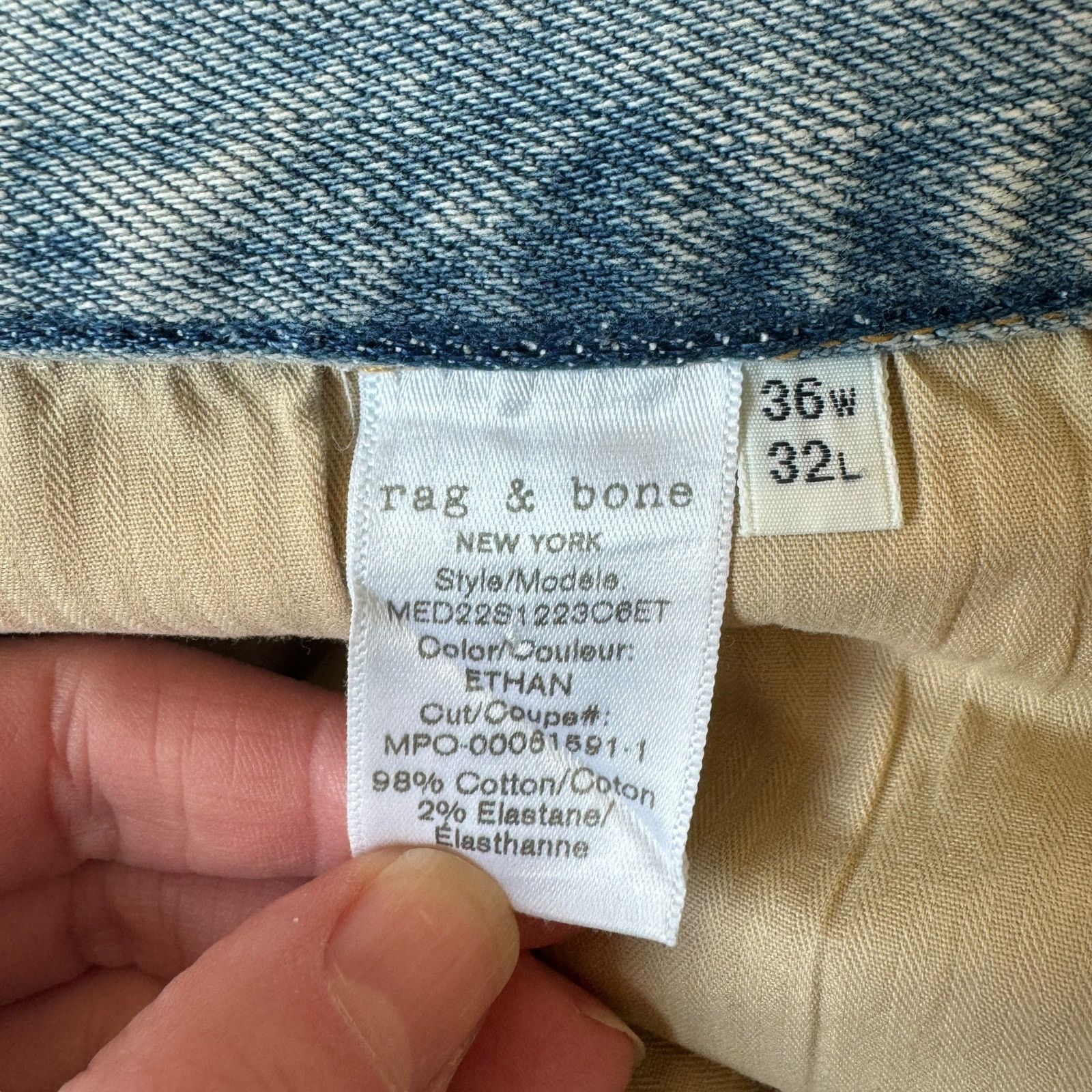 Rag & Bone Rag & Bone Fit 2 Slim Jean Ethan Wash Size US 36 / EU 52 - 5 Thumbnail