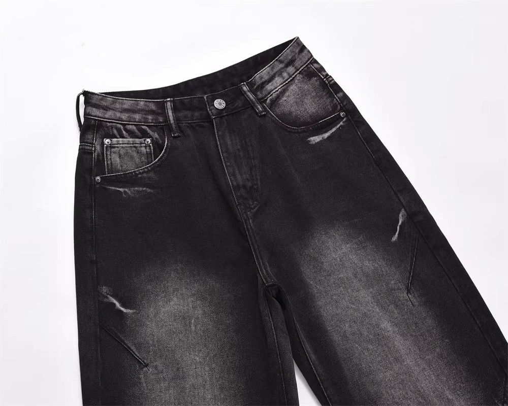 Japanese Brand × Vintage Men's street tie-dyed straight washed distressed jeans Size US 32 / EU 48 - 3 Thumbnail