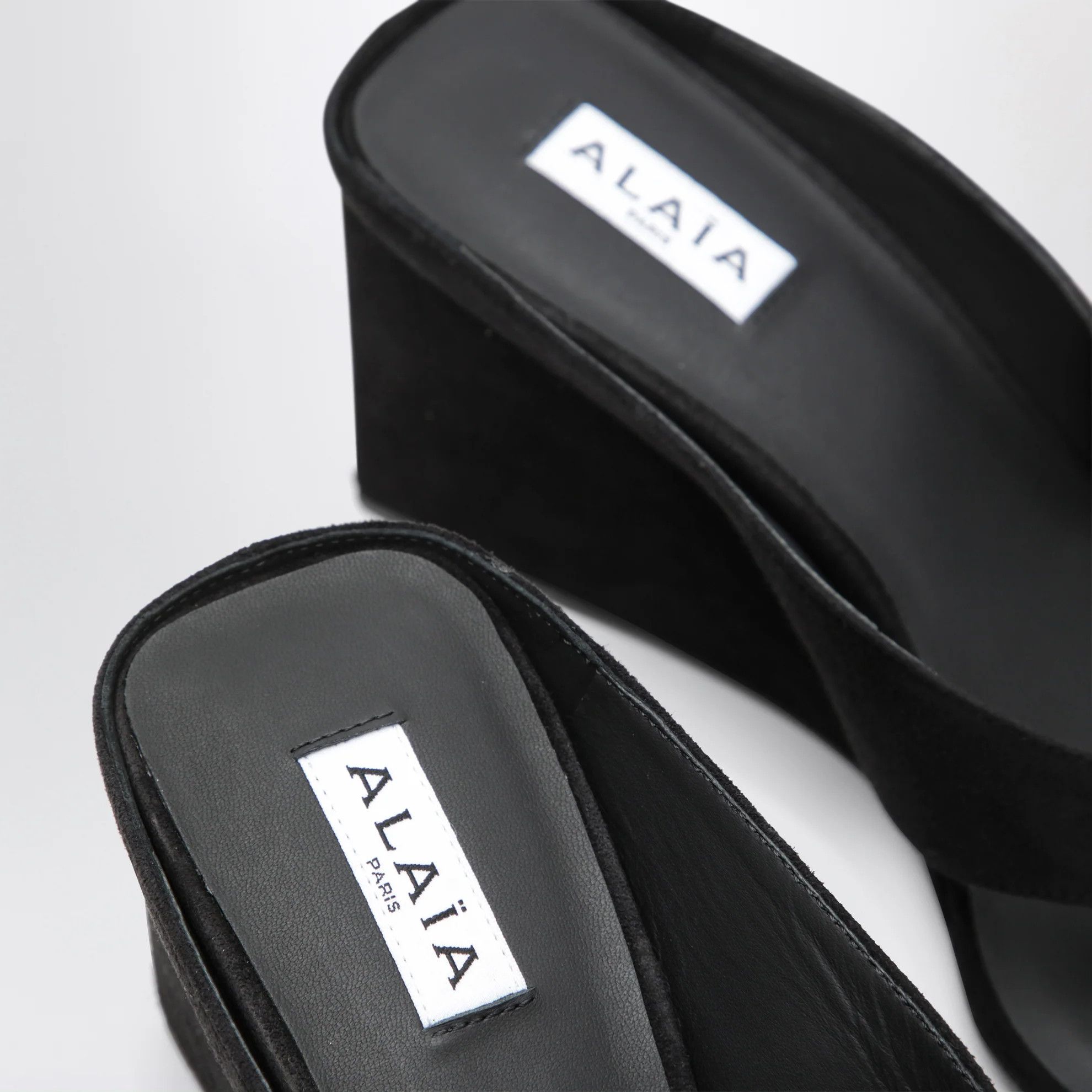 Alaia o1d2blof0426 Leather Thong Mules in Black Size US 8 / IT 38 - 5 Thumbnail