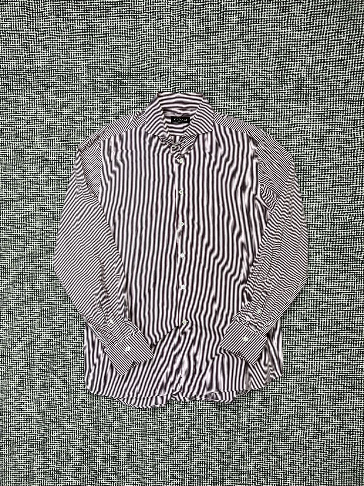 Canali × Designer Canali striped button up shirt long sleeve old money Size US XL / EU 56 / 4 - 1 Thumbnail