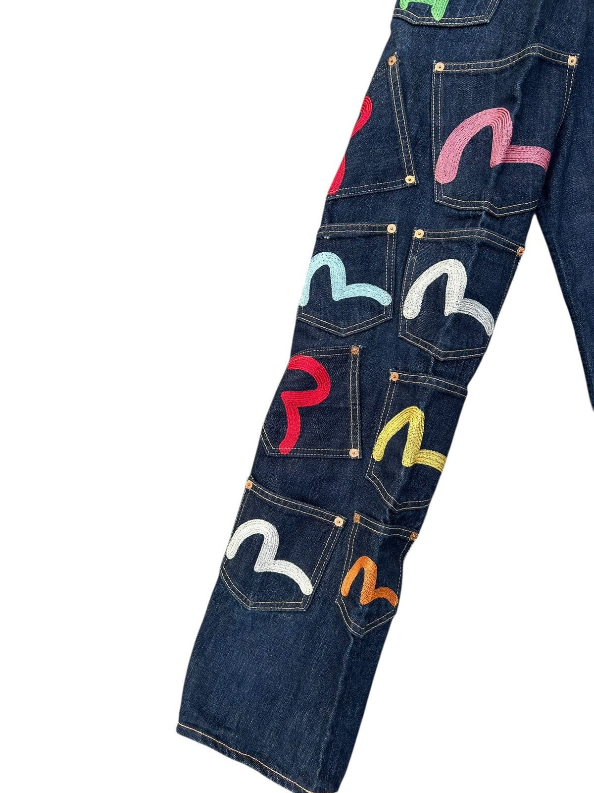 Evisu VINTAGE EVISU SELVEDGE MULTI POCKET DENIM JEAN MADE IN JAPAN Size US 32 / EU 48 - 9 Thumbnail