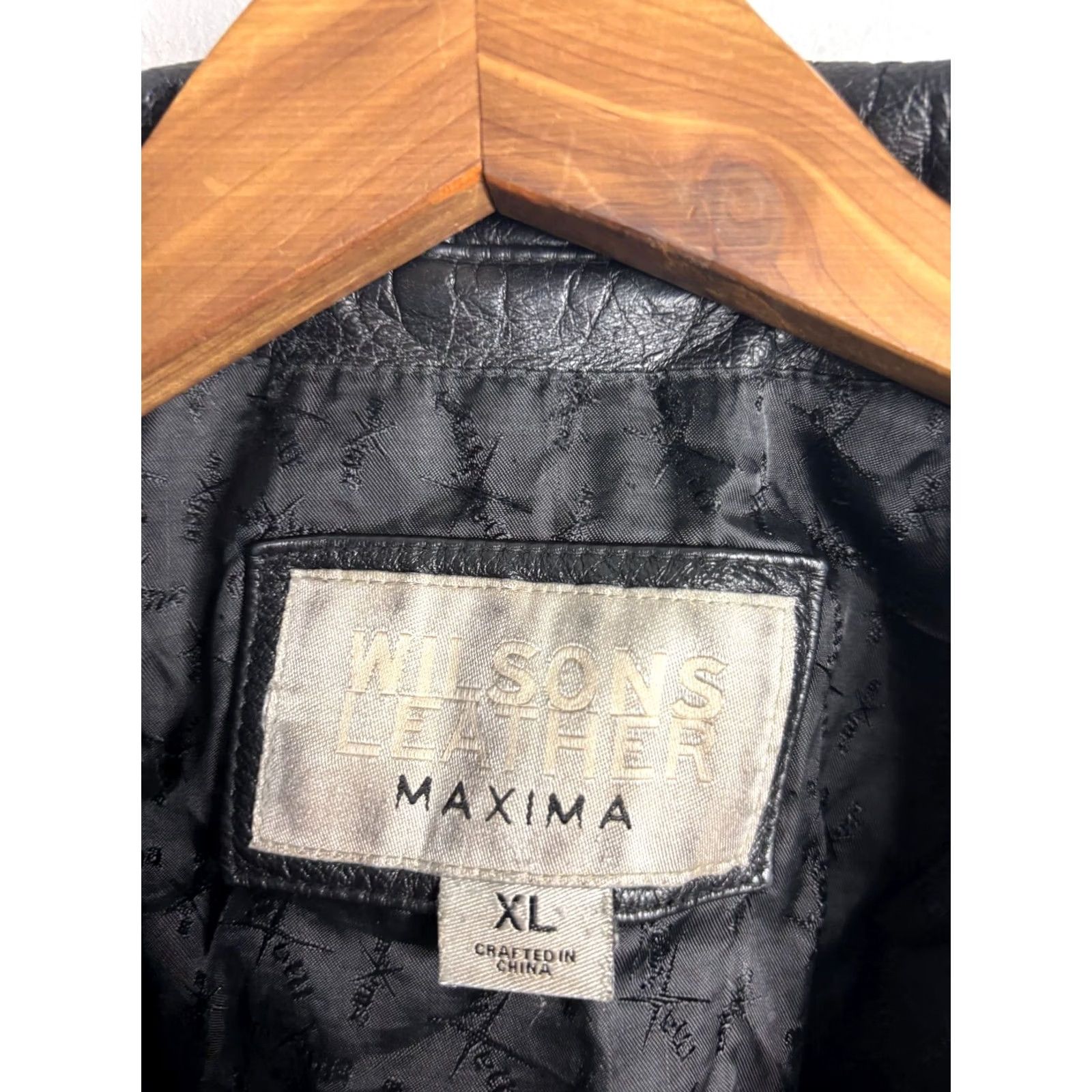 Vintage Wilsons Leather Jacket Womens XL Black Button Maxima Motorcycle Biker VTG 80s Retro Punk City Rock Size XL / US 12-14 / IT 48-50 - 3 Thumbnail