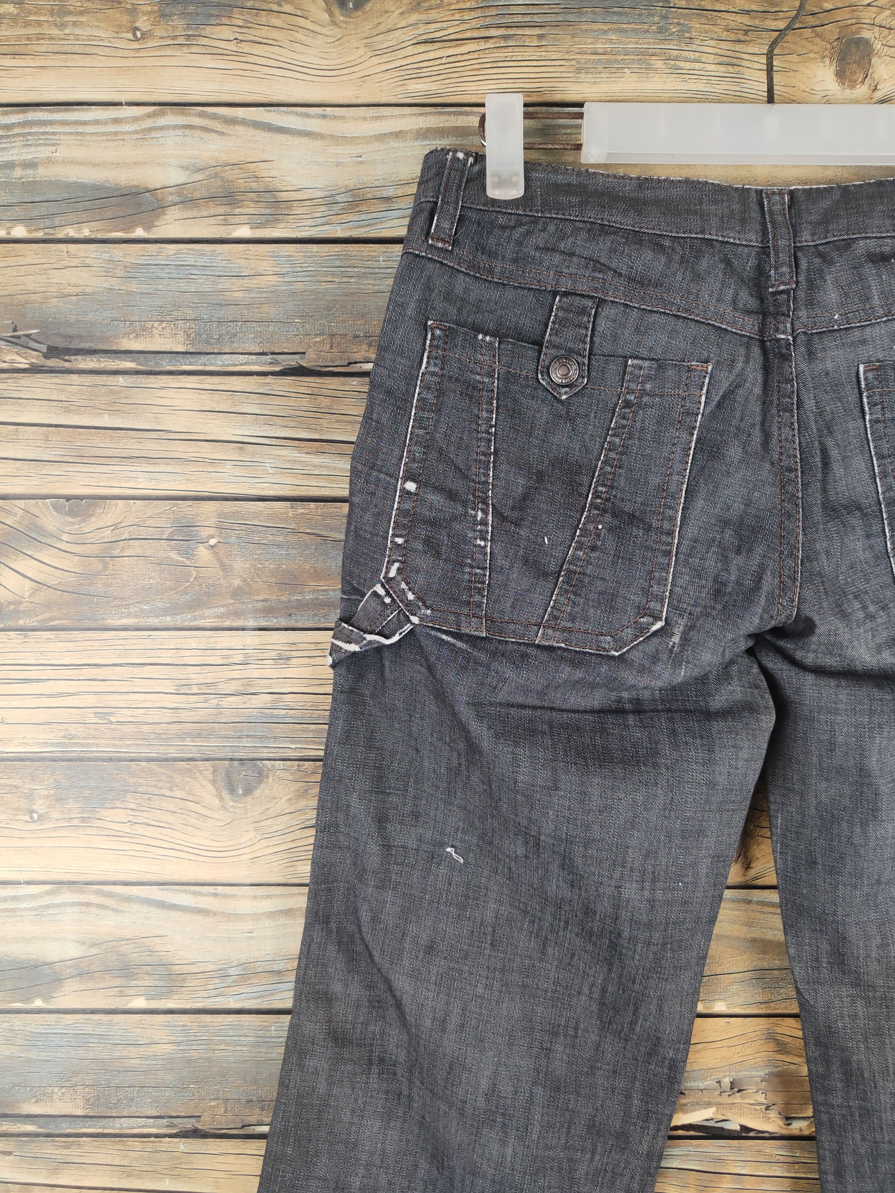 Japanese Brand DL Uniqlo Black Distressed Ripped Soft Jeans #sp46-251T Size 27" / US 4 / IT 40 - 8 Thumbnail