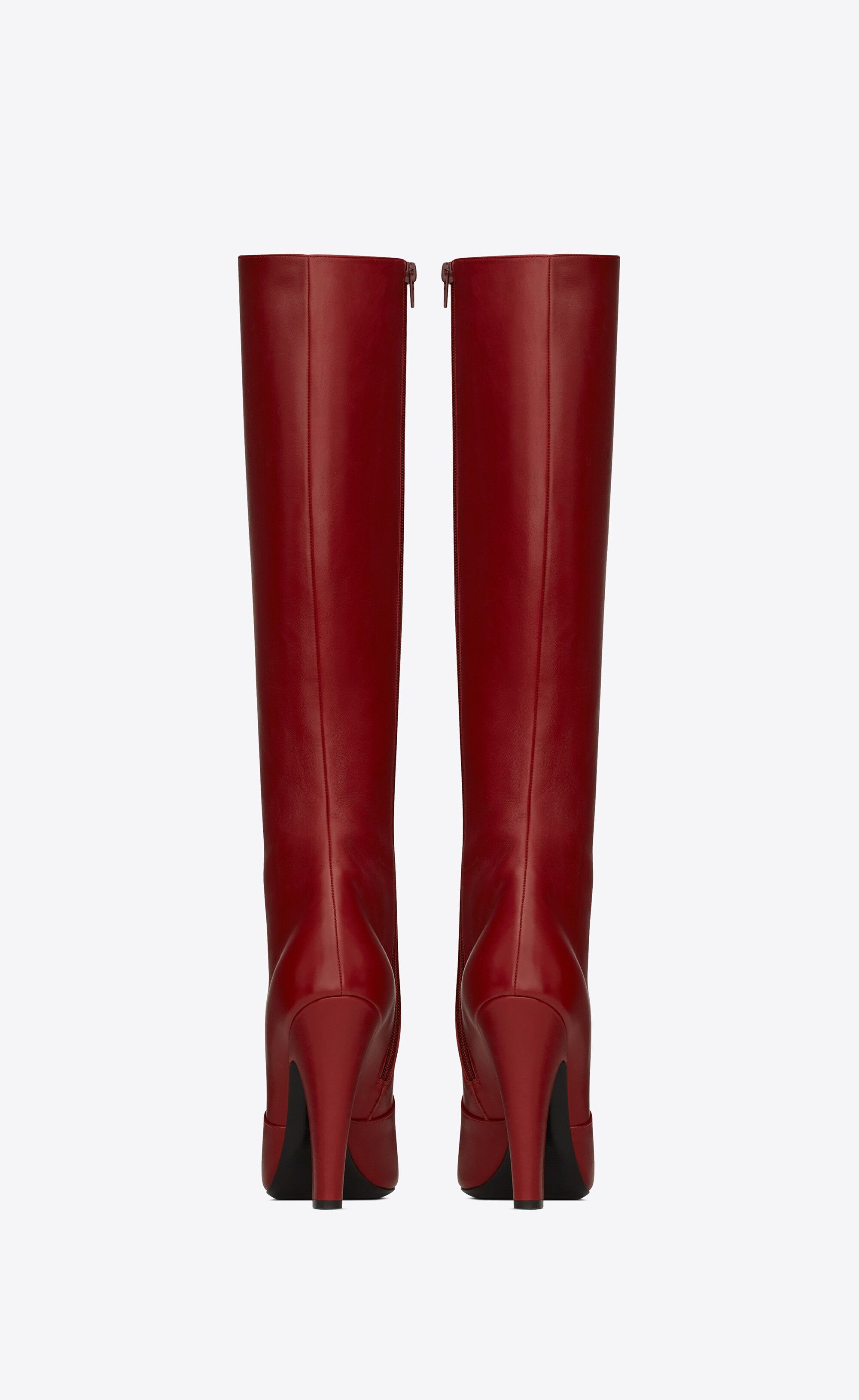 Saint Laurent Paris o1bcso1str0125 68 Boots In Smooth Leather in Red Size US 7 / IT 37 - 4 Thumbnail
