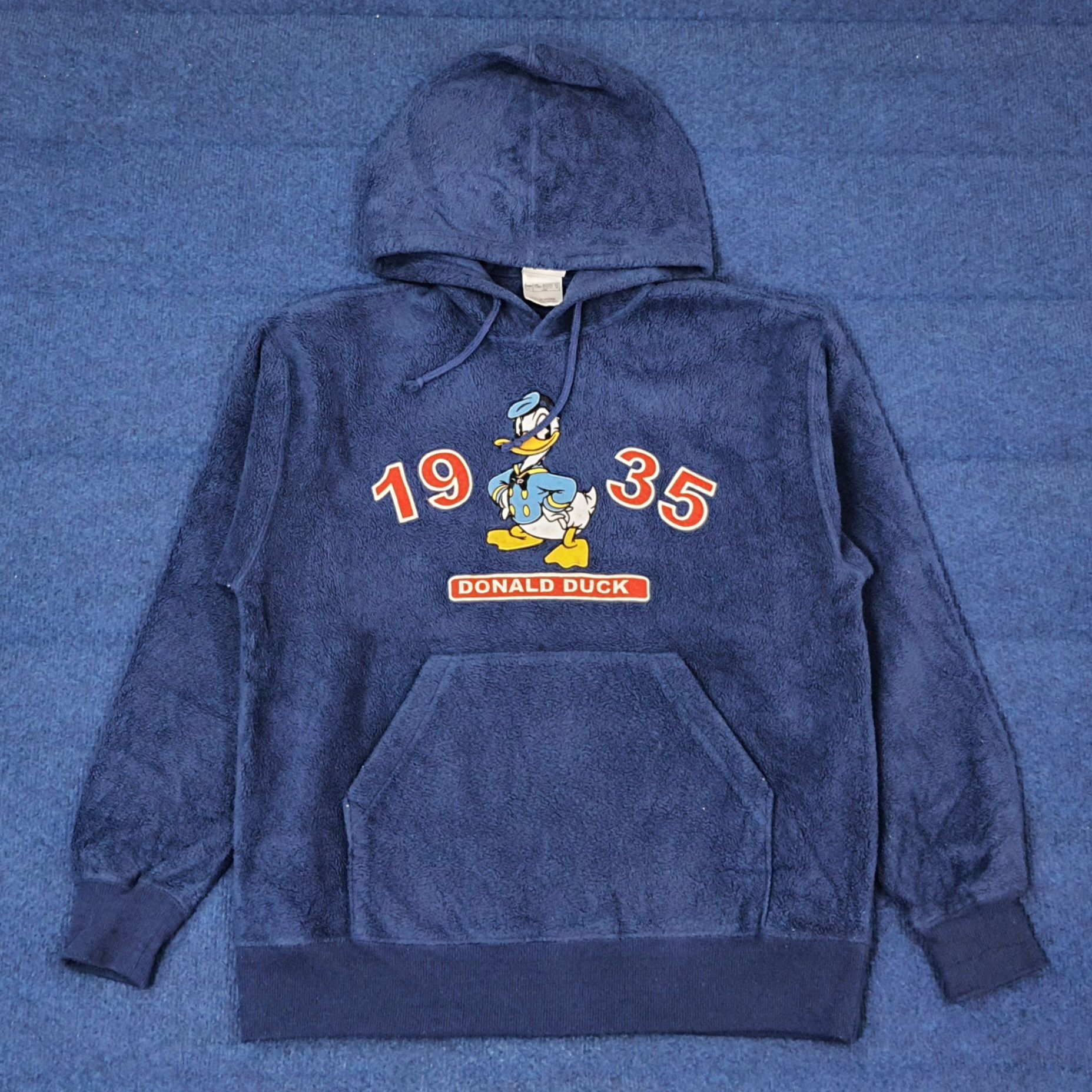 Disney Vintage Disney Donald Duck 1935 Fleece Hoodie C256N13 Size US M / EU 48-50 / 2 - 1 Thumbnail