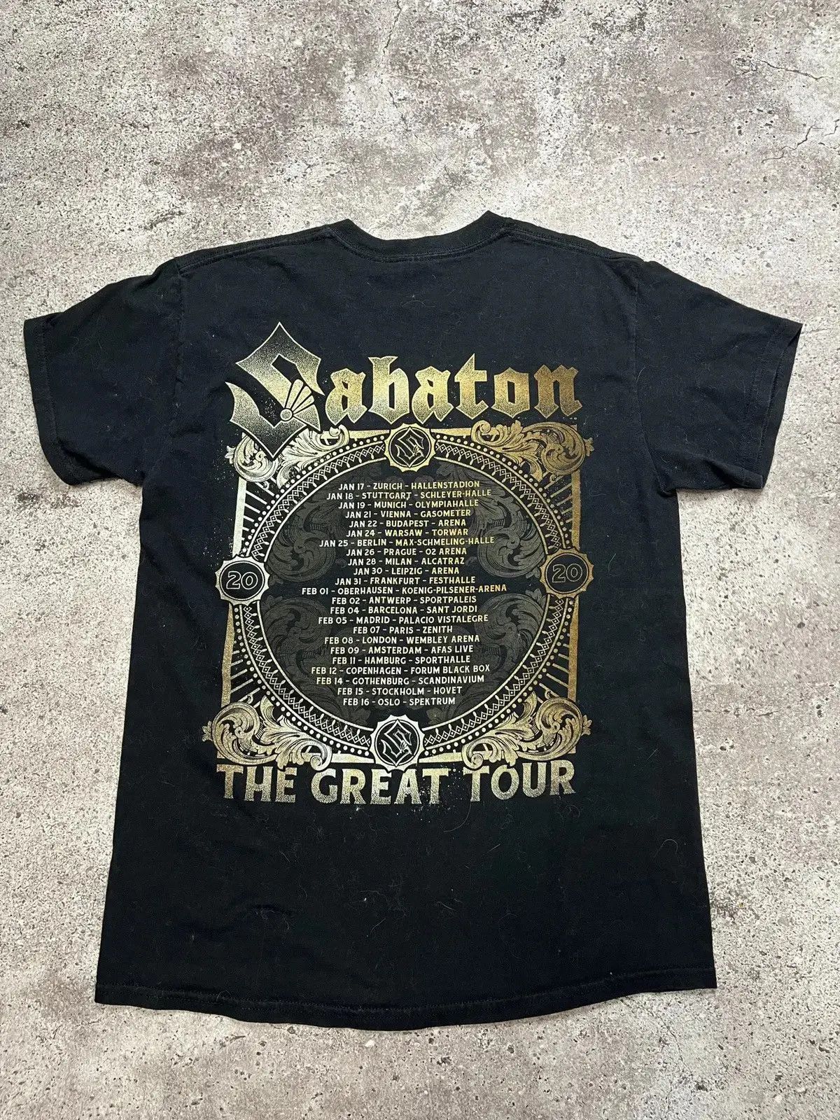 Band Tees Sabaton Vintage Black Rock Tour T Shirt Size US M / EU 48-50 / 2 - 3 Thumbnail