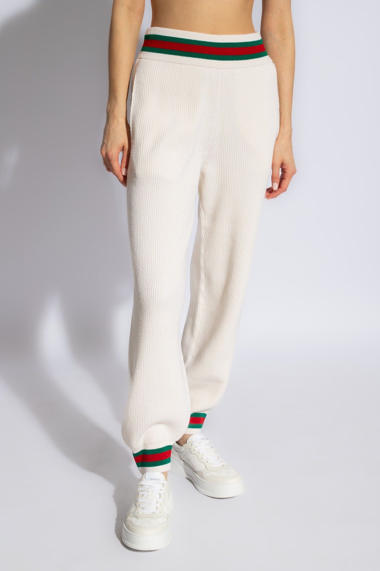 Gucci Gucci Web Rib Wool Trim Pant SIZE S Size ONE SIZE - 1 Thumbnail