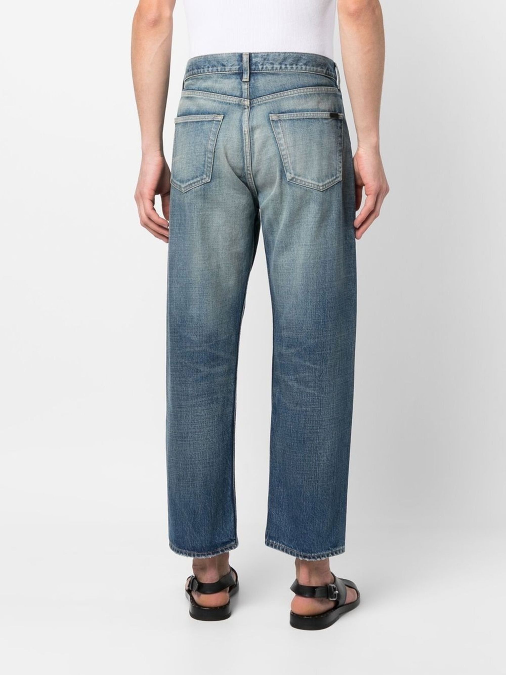 Saint Laurent Paris Saint Laurent D34 Mick Jeans -- Authentic Vintage Blue Denim Size US 32 / EU 48 - 3 Thumbnail