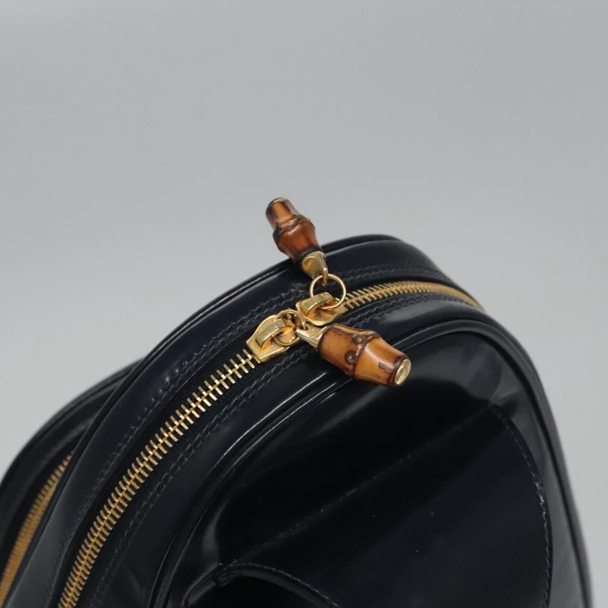 Gucci GUCCI Bamboo Body Bag Patent Leather Navy Gold Size ONE SIZE - 6 Thumbnail