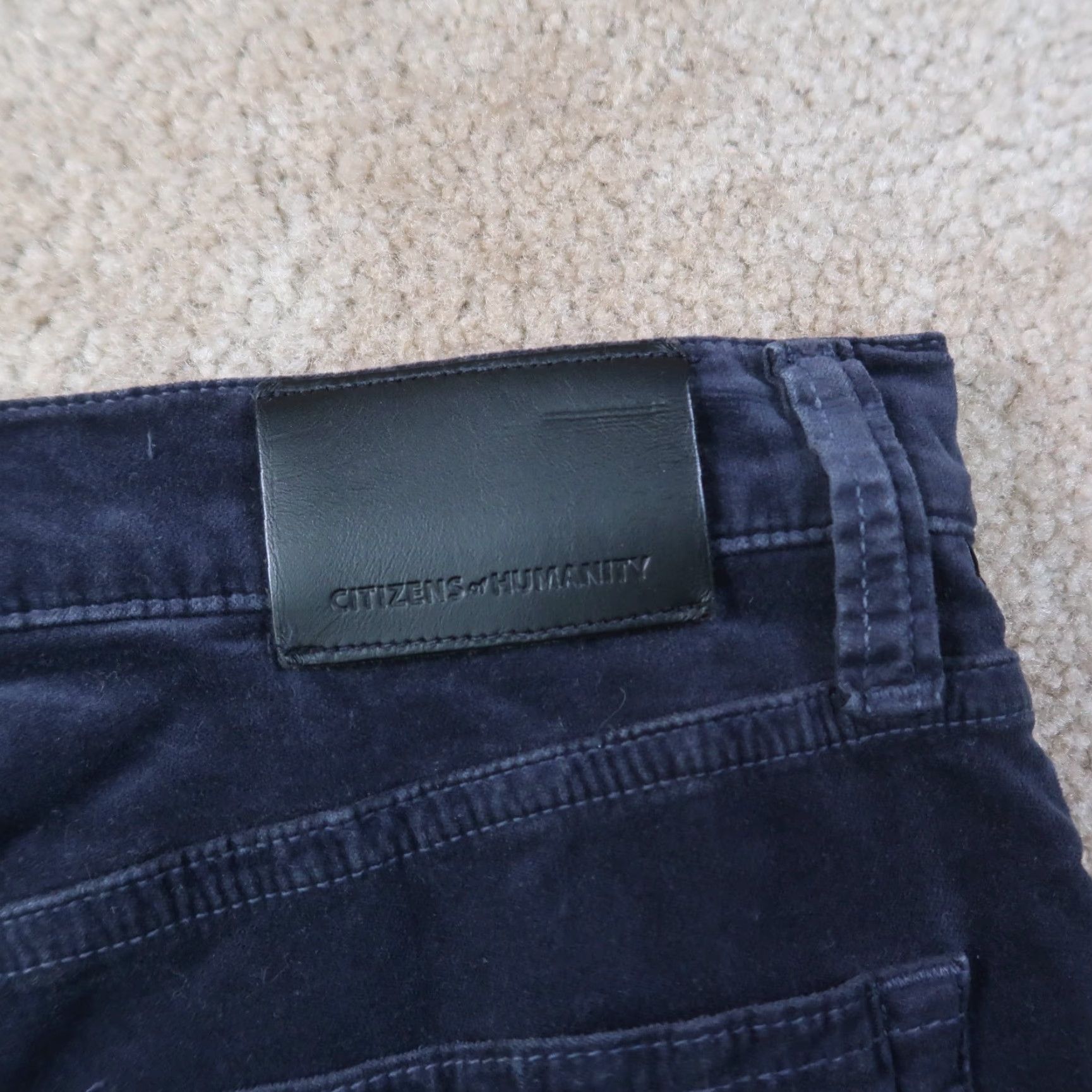 Citizens Of Humanity Citizens of Humanity Mens Pants 29x32 Blue The London Mirco-Velvet Supima Cotton Size US 29 - 6 Thumbnail