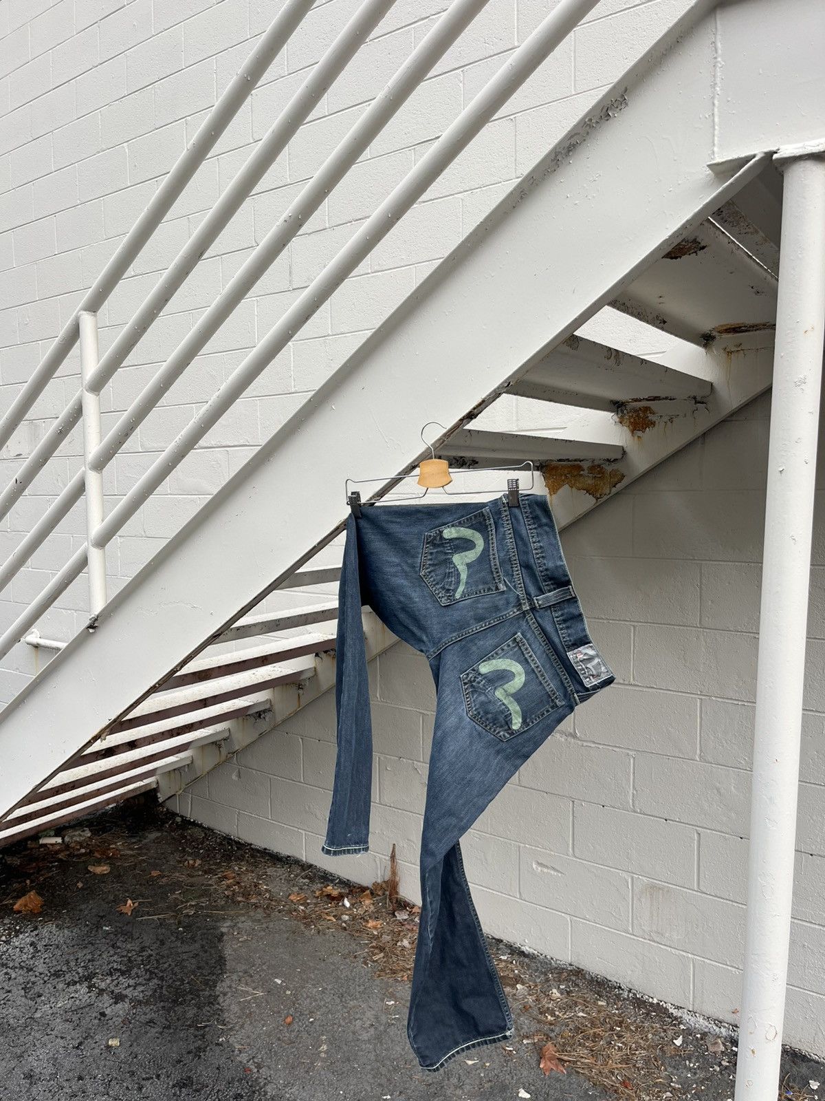 Evisu Jade painted Evisu denim jeans Size US 31 - 7 Thumbnail