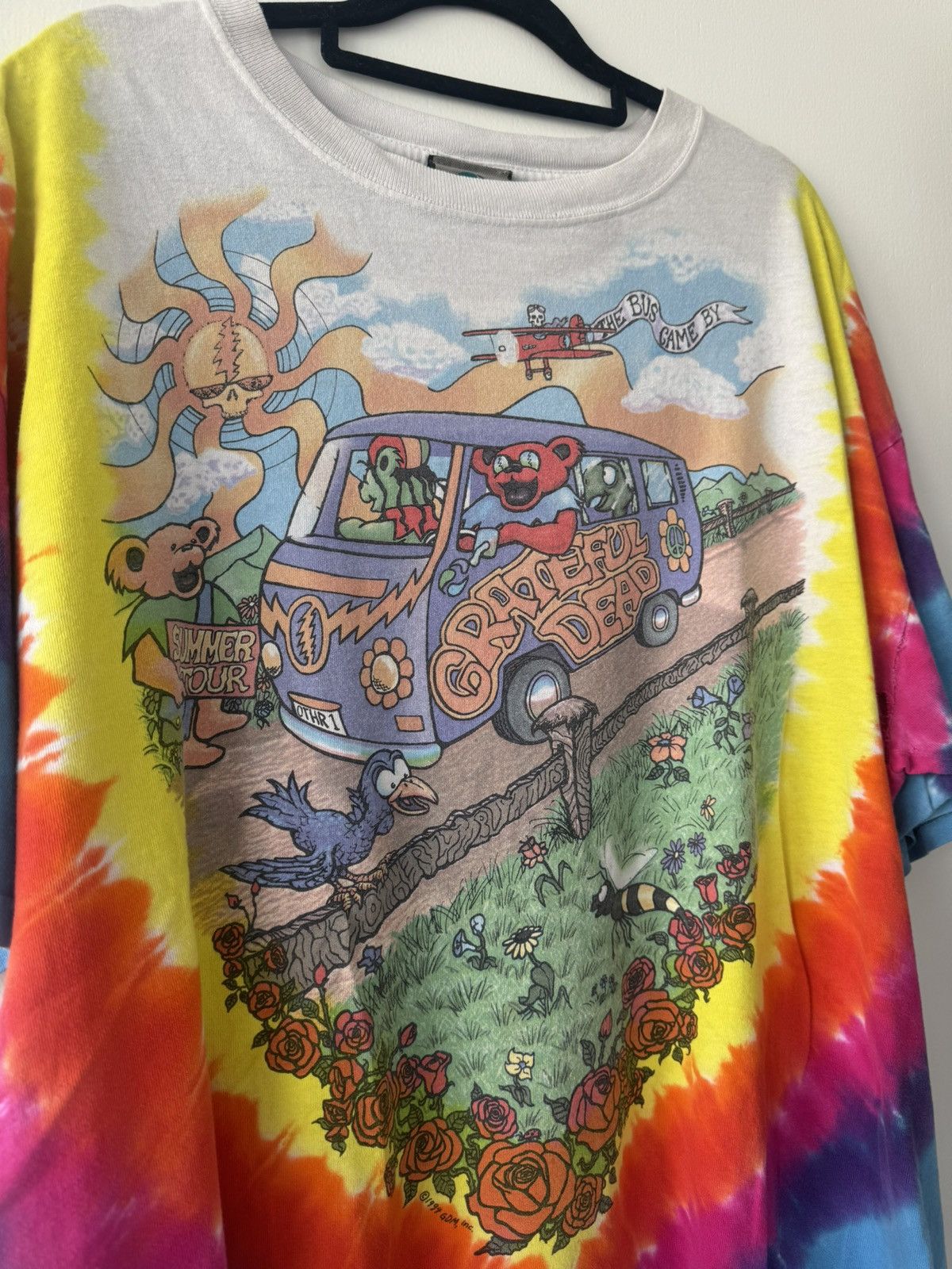 Grateful Dead 1994 Liquid Blue Summer Tour Tie Dye Tee Size US XL / EU 56 / 4 - 2 Thumbnail