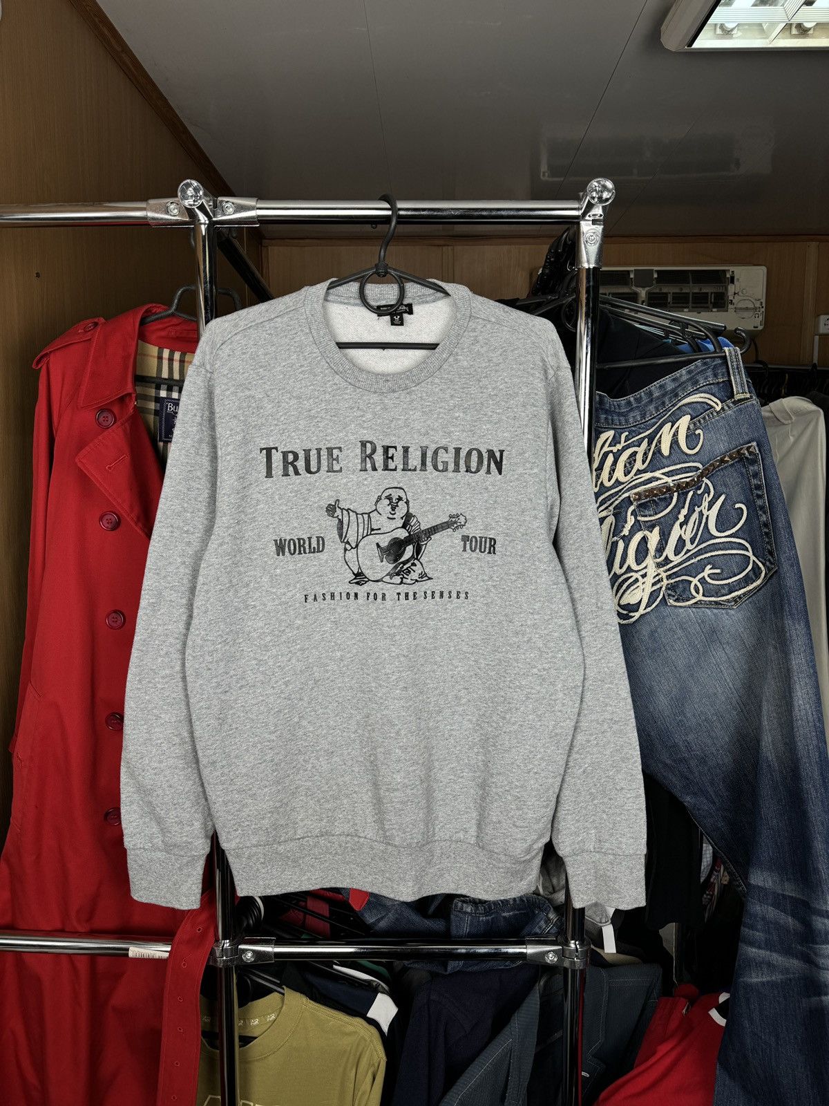 Japanese Brand × True Religion Mens Vintage True Religion Sweatshirt big logo Japanese y2k Size US S / EU 44-46 / 1 - 1 Thumbnail