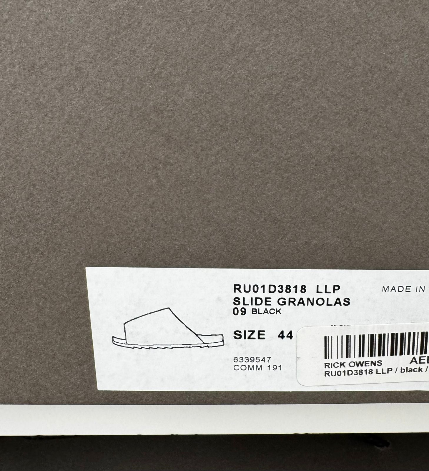 Rick Owens RICK OWENS SLIDE GRANOLA Size US 11 / EU 44 - 5 Thumbnail