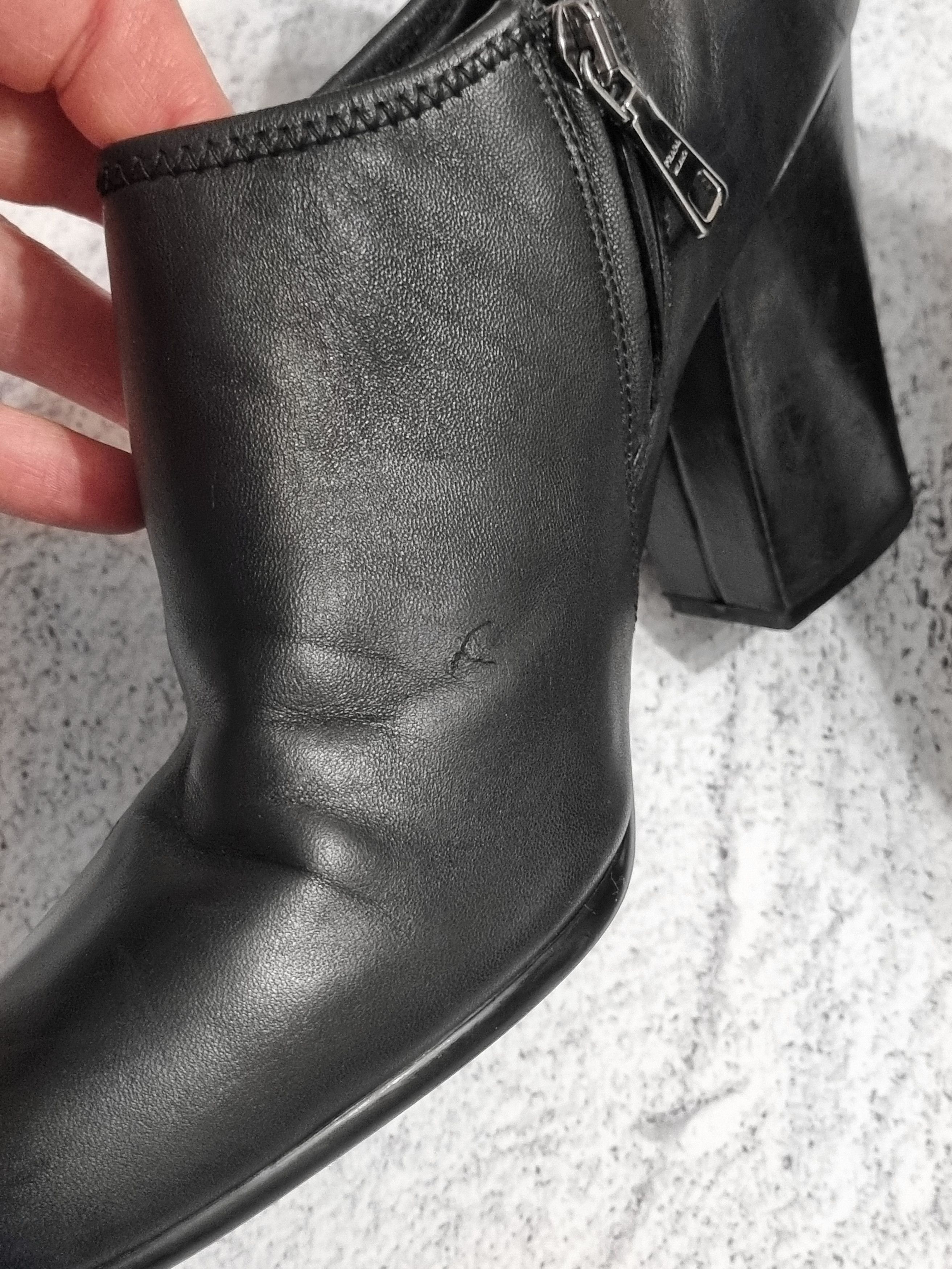 Prada Vintage Prada Leather Zip-Up Heeled Ankle Boots Shoes Size US 8 / IT 38 - 9 Thumbnail