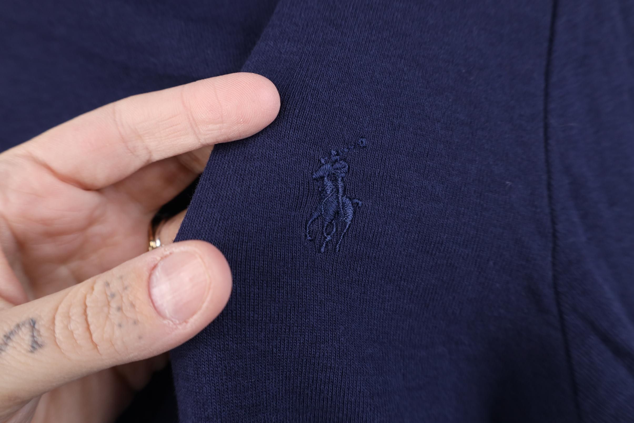 Polo Ralph Lauren Vintage 90s Ralph Lauren Ribbed Knit Turtleneck T-Shirt Blue Size XL / US 12-14 / IT 48-50 - 4 Thumbnail