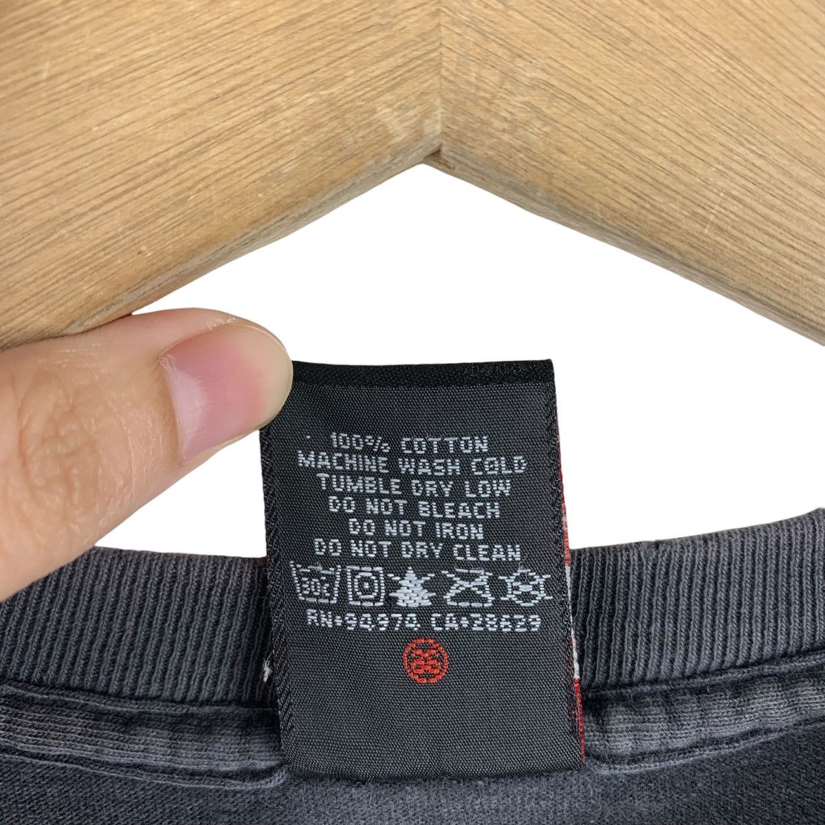 Stussy × Vintage Vintage distressed STUSSY Tour big logo tee Size US L / EU 52-54 / 3 - 9 Thumbnail