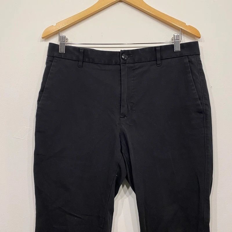 Everlane Everlane Uniform Men's Black Flat Front Slim Fit Chino Size US 33 - 2 Thumbnail