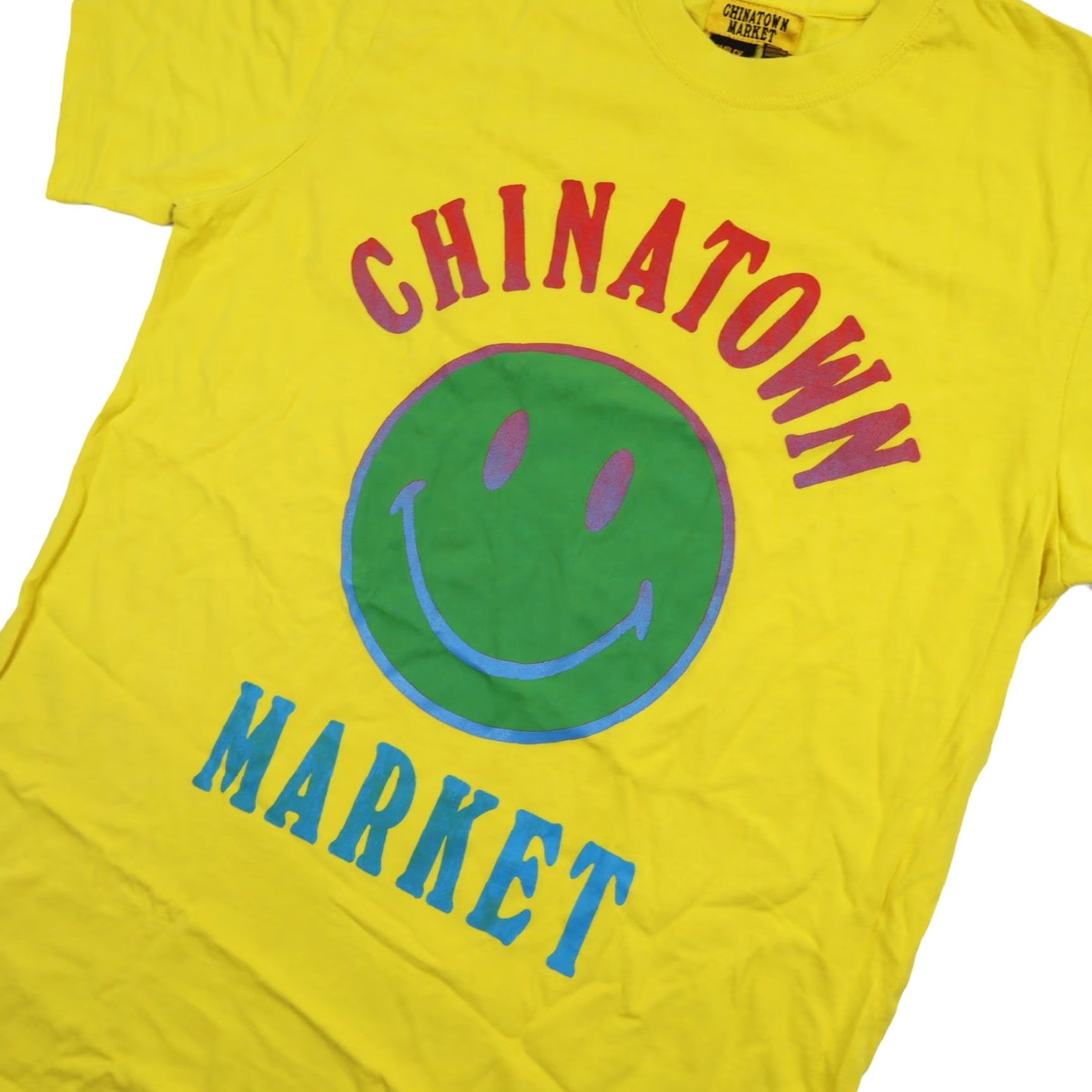 Vintage VINTAGE Chinatown Market x Smiley Original Mens Medium Graphic Spellout T Shirt Yellow Size US M / EU 48-50 / 2 - 2 Thumbnail