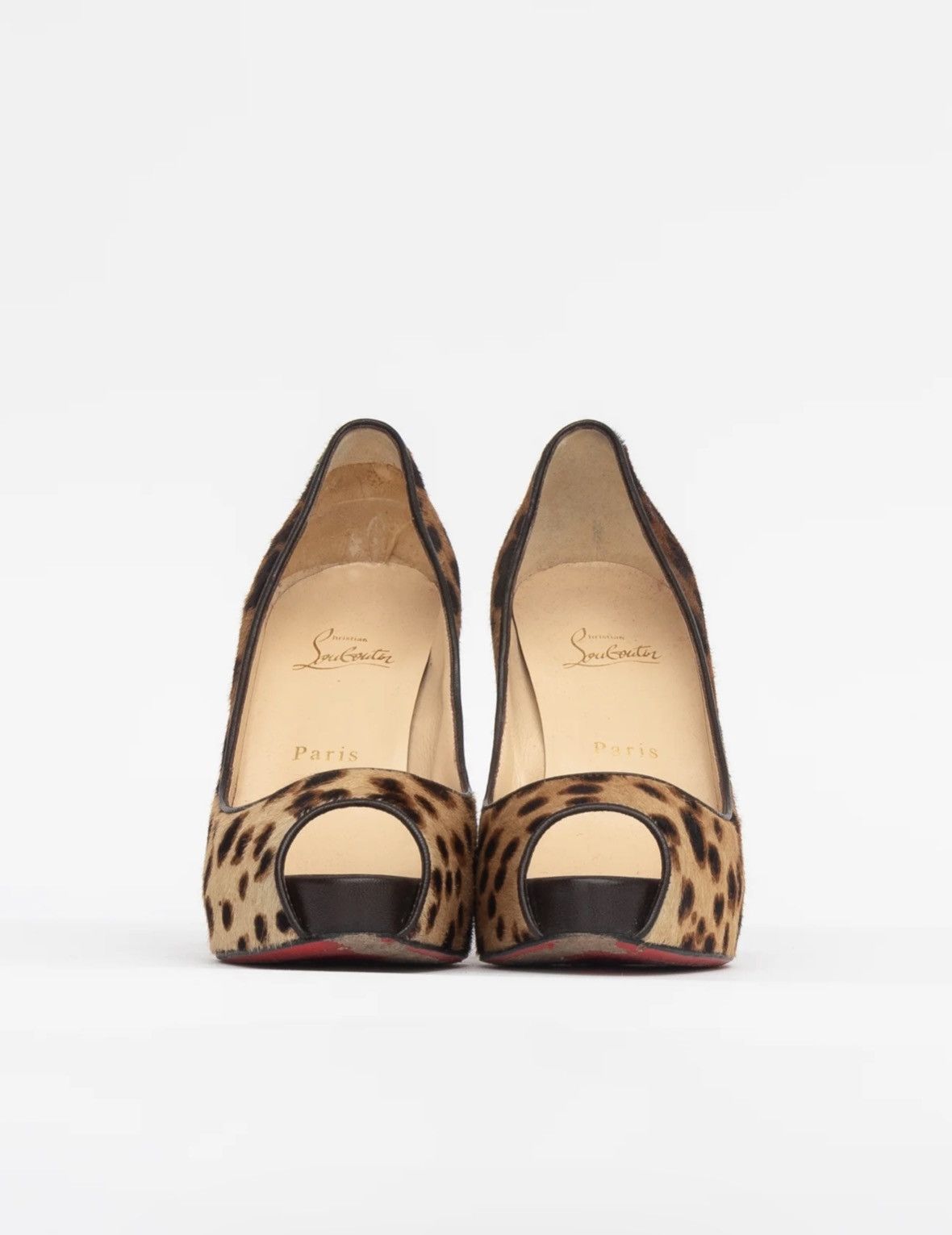 Christian Louboutin Christian Louboutin CHEETAH OPEN TOE PLATFORM PUMP Size US 8 / IT 38 - 1 Thumbnail