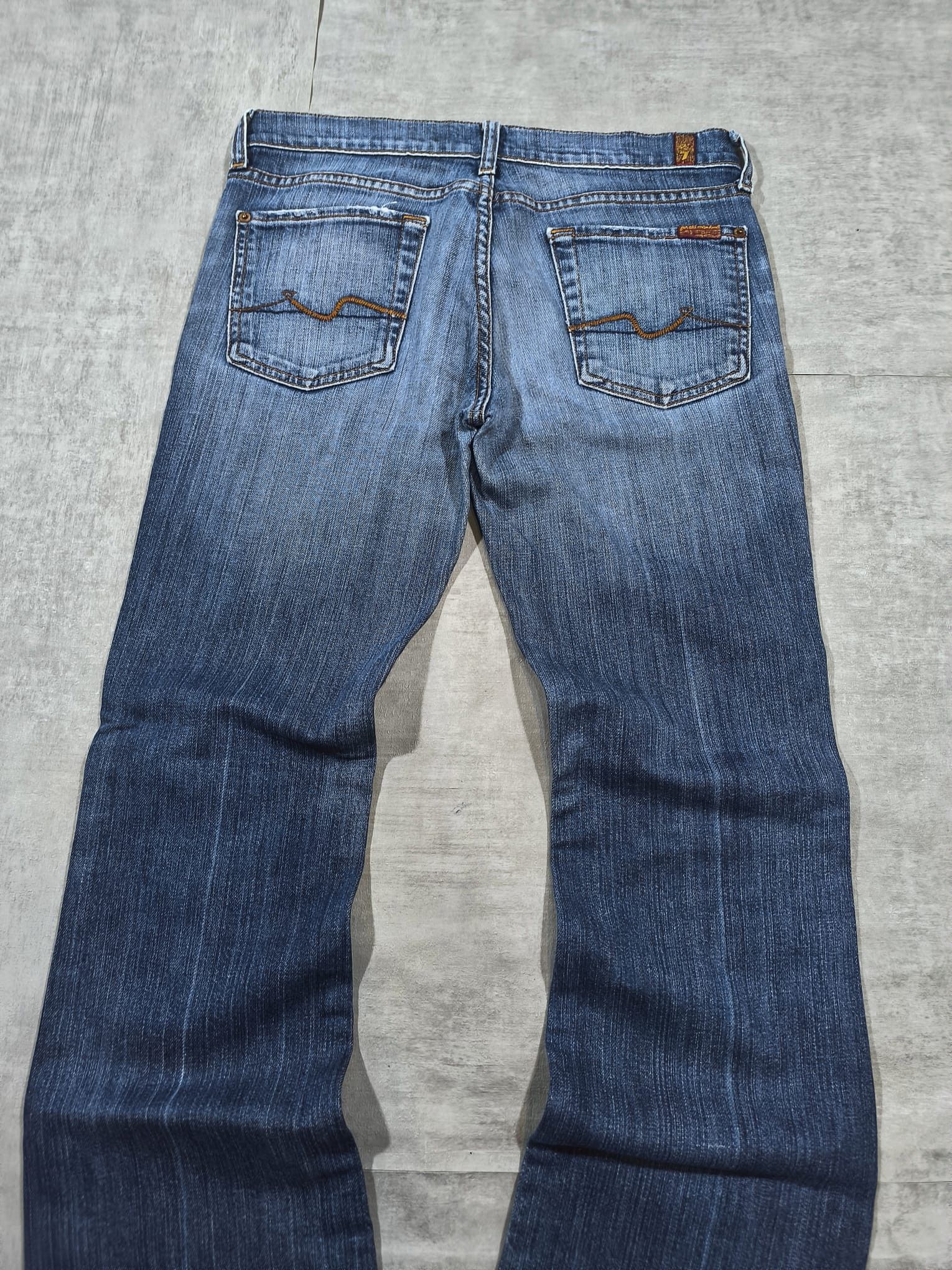 7 For All Mankind 7FORALLMANKIND DISTRESSED LOWRISE BOOTCUT JEANS Size 30" / US 8 / IT 44 - 4 Thumbnail