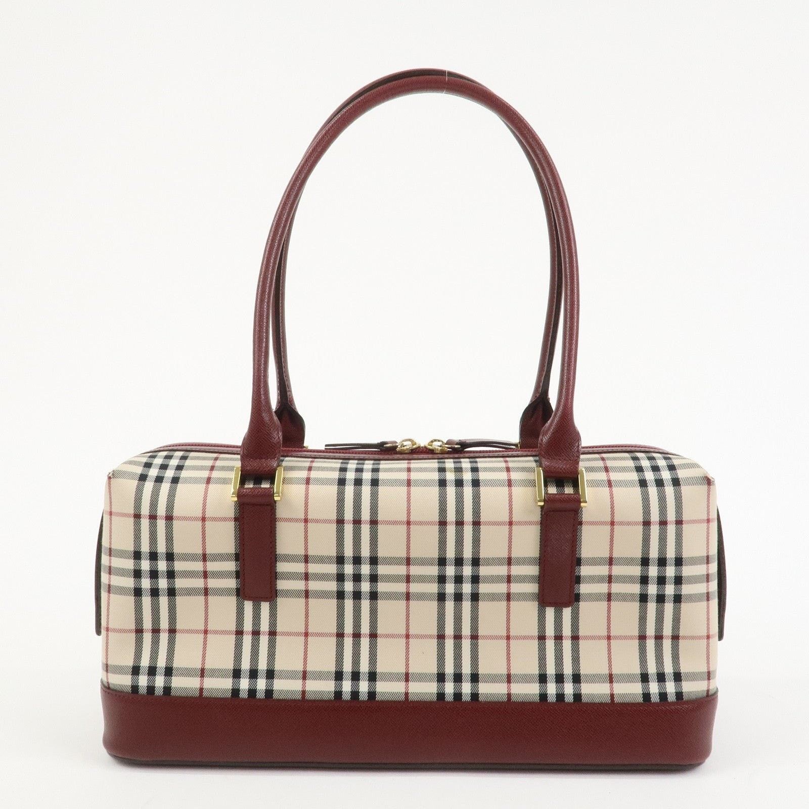 Burberry Burberry Nova Check Coated Canvas Shoulder Bag Beige Size ONE SIZE - 2 Thumbnail
