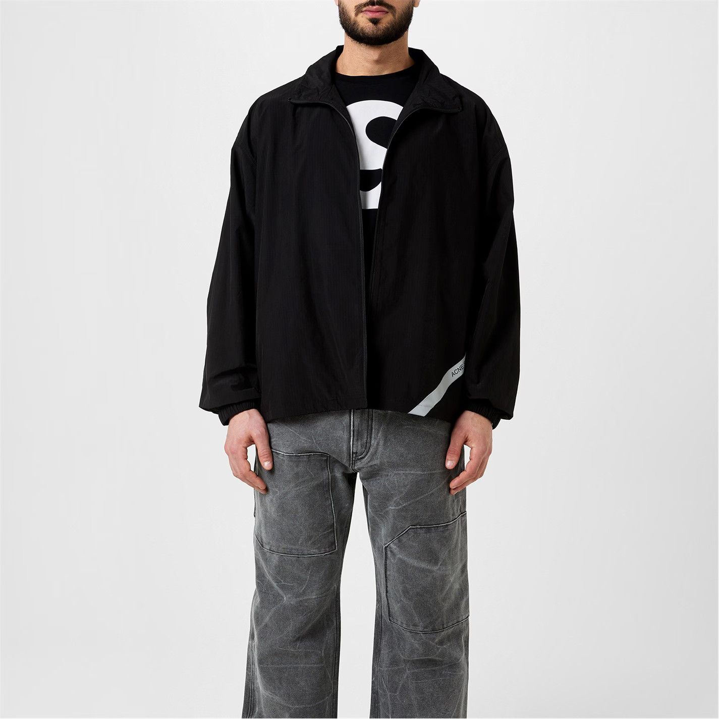 Acne Studios o1g2r1mq0825 Ripstop Jacket in Black Size US M / EU 48-50 / 2 - 2 Thumbnail