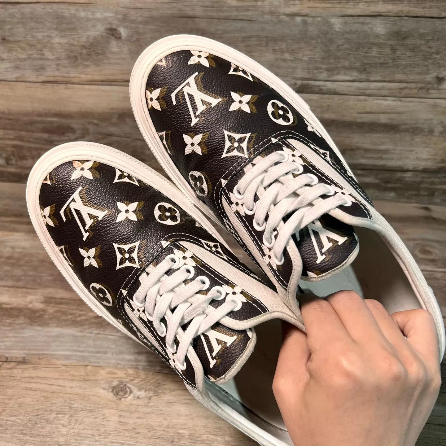 Louis Vuitton LV Trocadero Monogram White Brown Sneaker UK7 Size US 8 / EU 41 - 5 Thumbnail