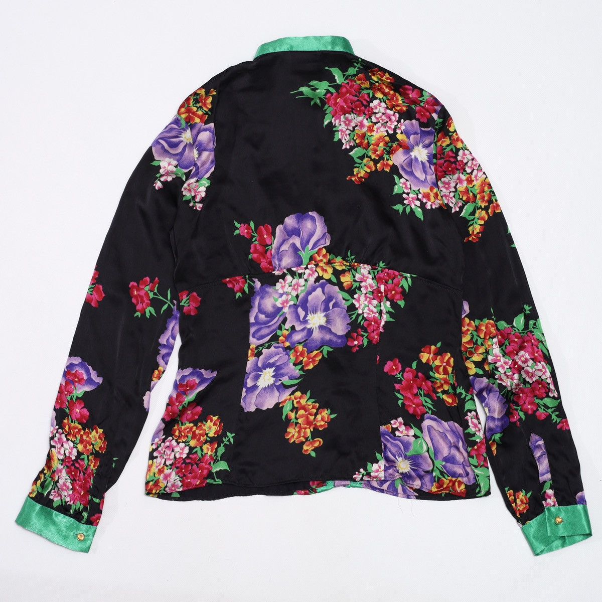Dolce & Gabbana Dolce Gabbana Silk Printed Shirt Buttons Flowers Floral Size M / US 6-8 / IT 42-44 - 15 Thumbnail