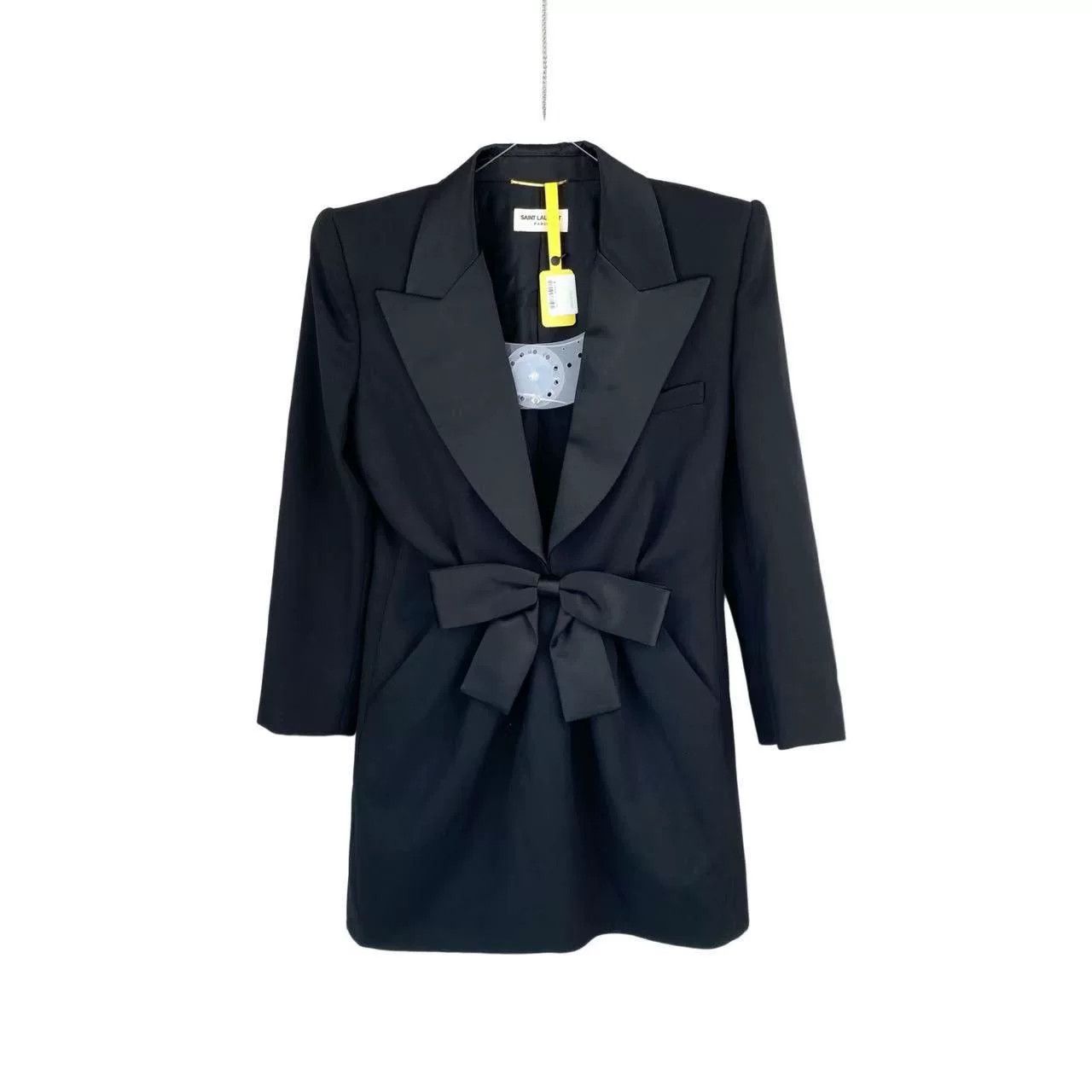 Saint Laurent Paris Saint Laurent Black Blazer Bow Dress Size S / US 4 / IT 40 - 1 Thumbnail