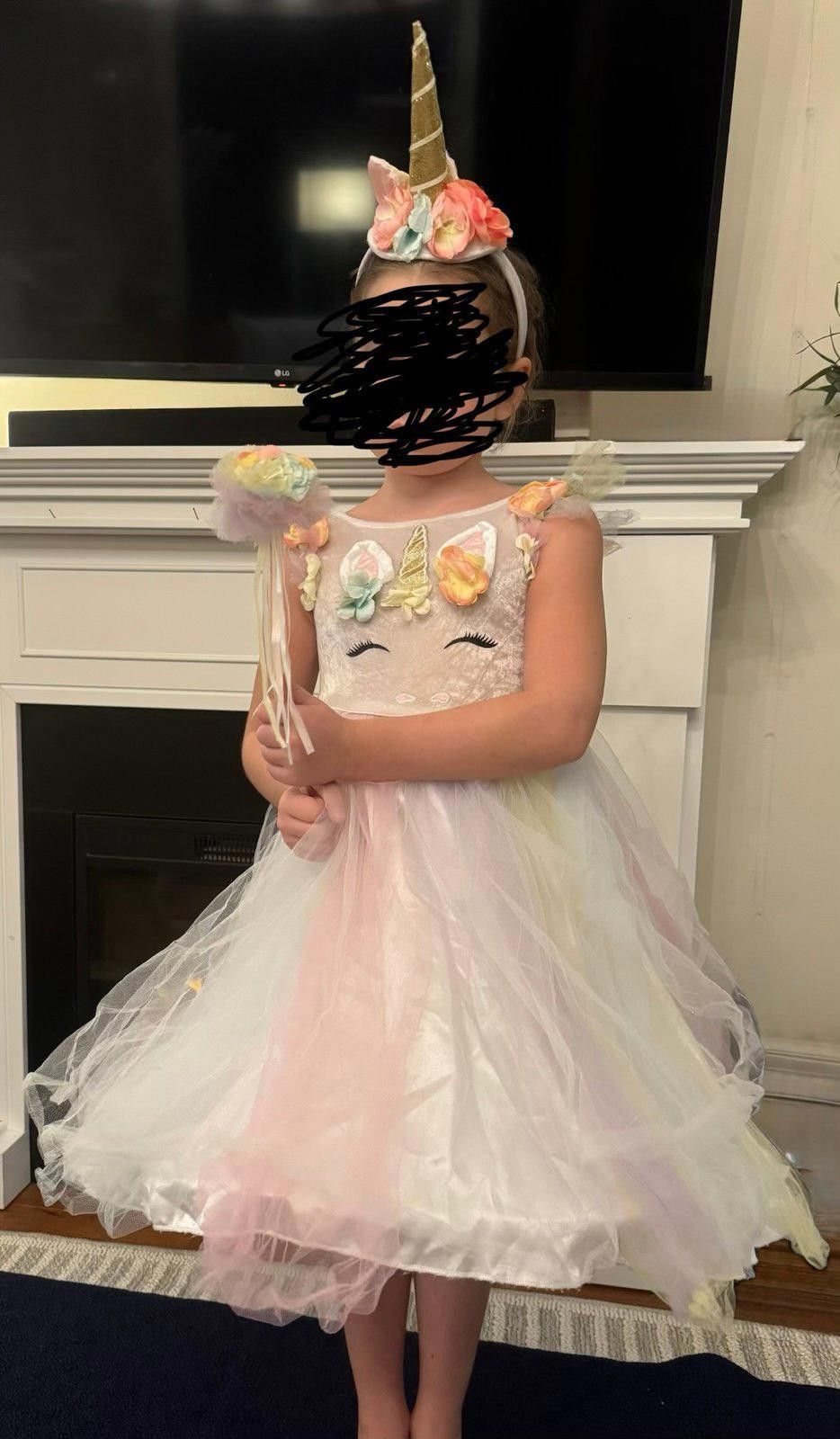 Other Girls unicorn costume dress with headband and wand 4T Size ONE SIZE - 1 Thumbnail