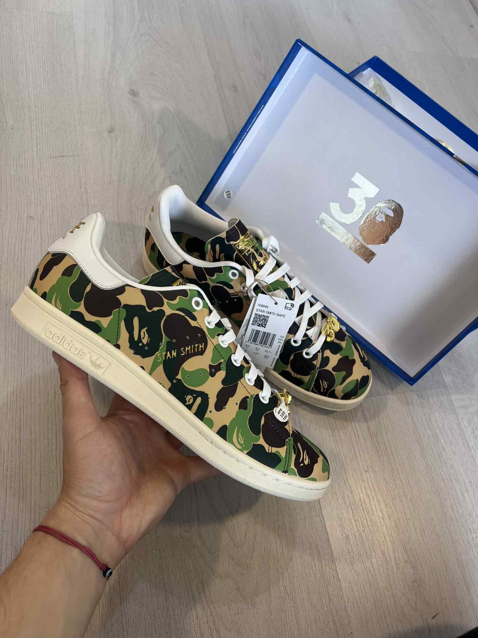 Adidas × Bape Adidas Stan Smith x Bape Shoes Camo 42 / 43 / 44 Size US 9 / EU 42 - 1 Thumbnail