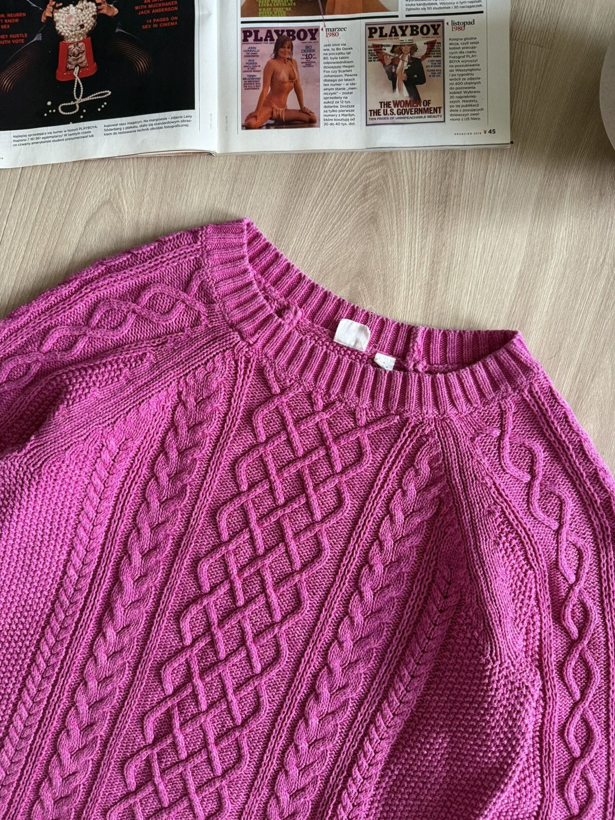 Gap Vintage Gap DB Cable Crewn Sweater 00s Size S / US 4 / IT 40 - 6 Thumbnail
