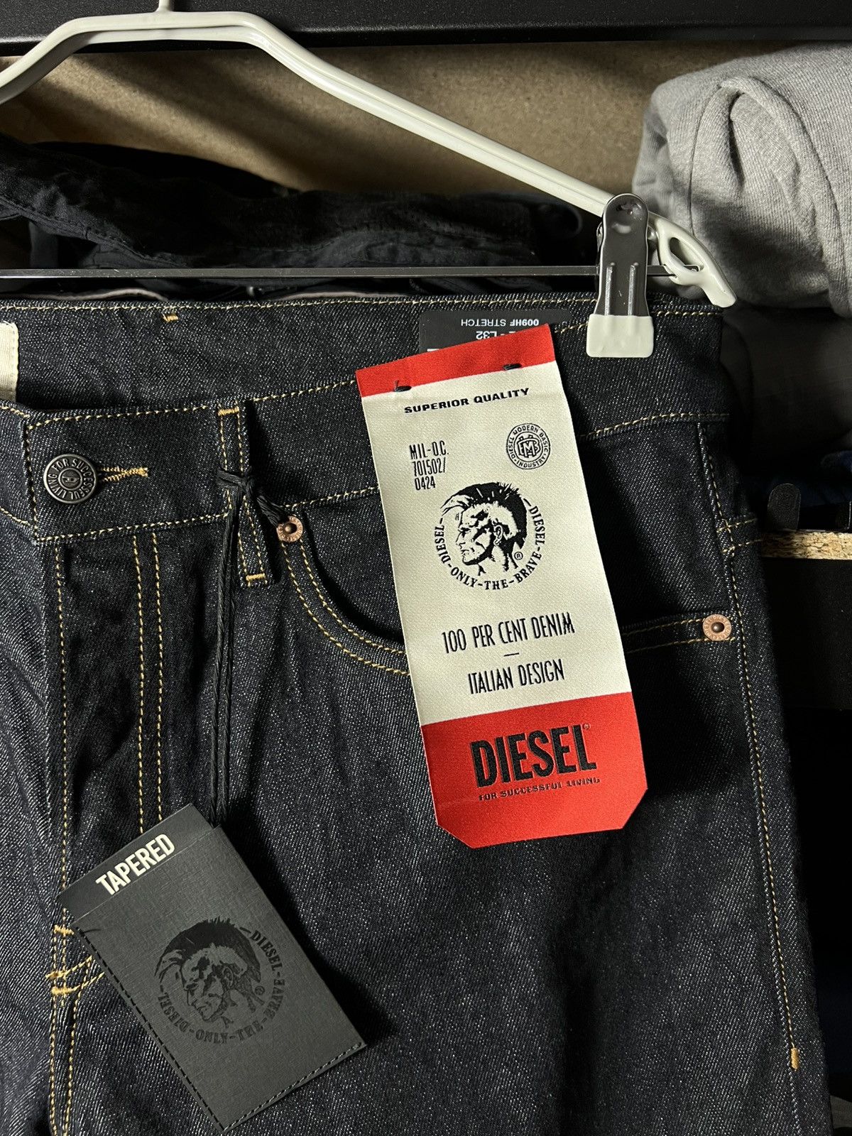 Diesel Diesel Raw Tapered Fit Jeans 🇮🇹 Premium Dark Wash Denim Size US 32 / EU 48 - 8 Thumbnail