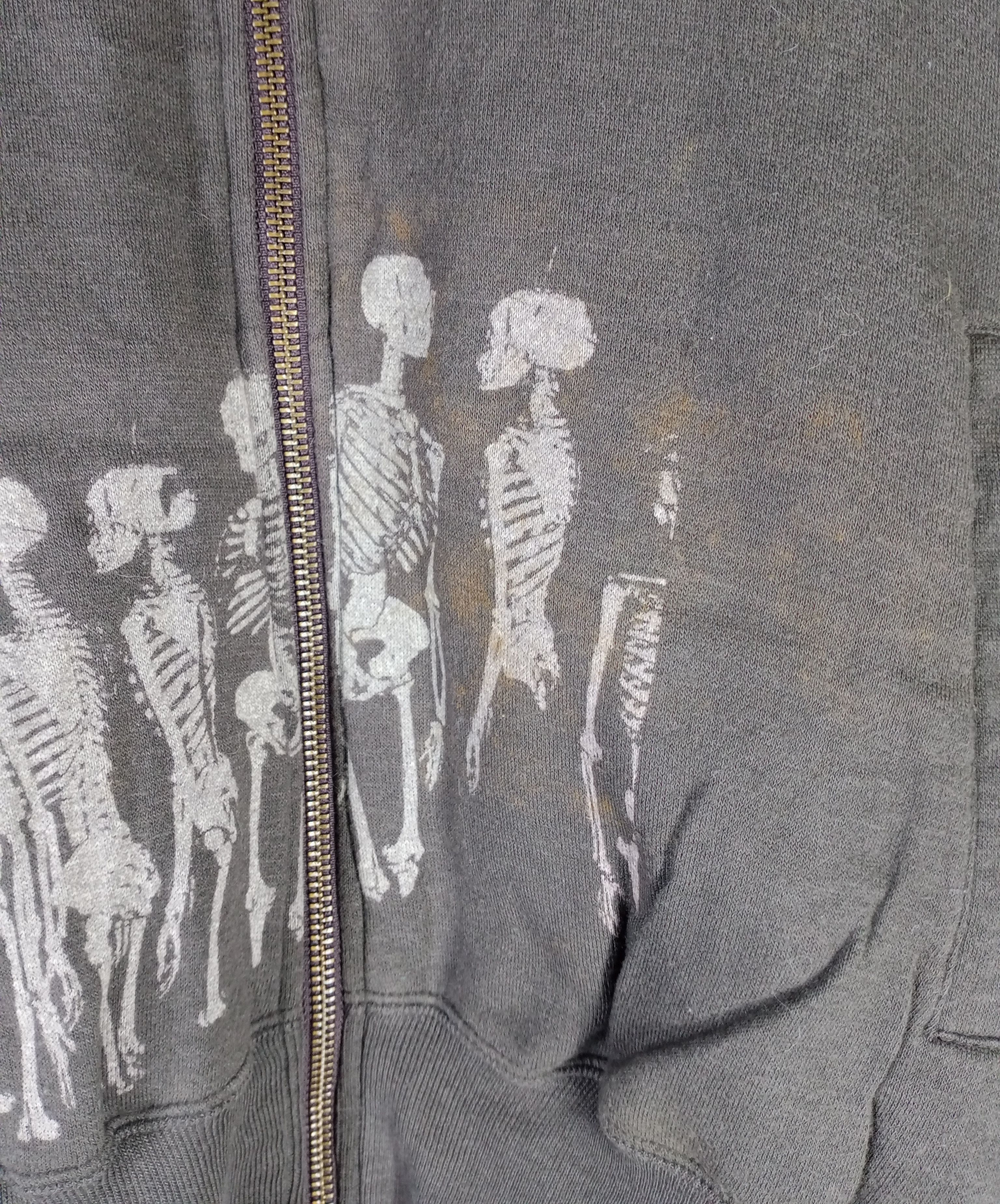 Hysteric Glamour Rare Vintage Hysteric Glamour Skeleton Zipper Hoodie Size US M / EU 48-50 / 2 - 4 Thumbnail